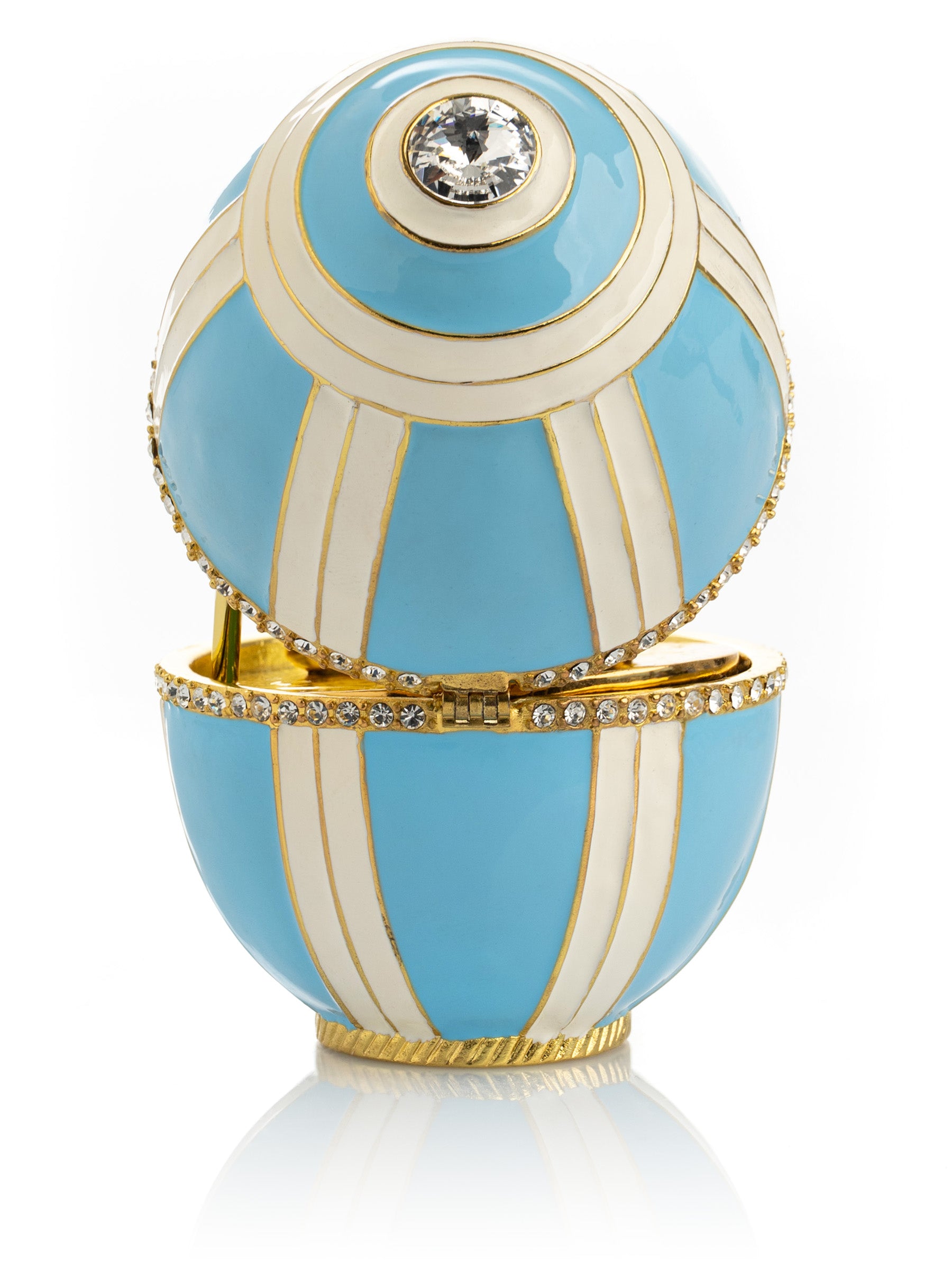 Keren Kopal Light Blue Egg with a Sailing ship