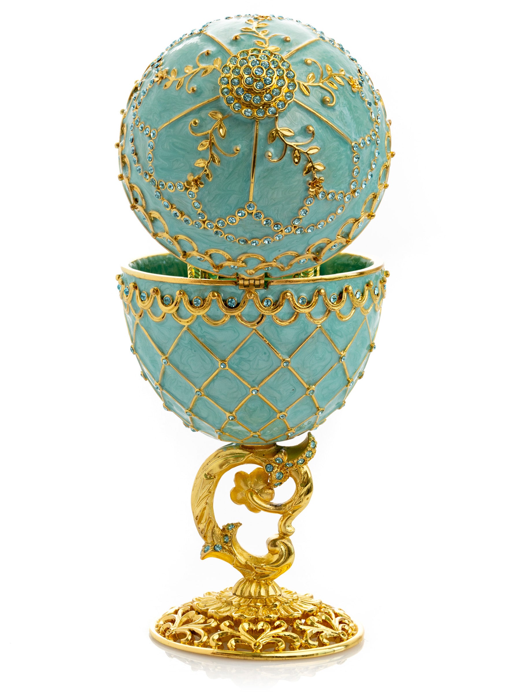 Keren Kopal Gold & Turquoise Egg with Royal Carriage