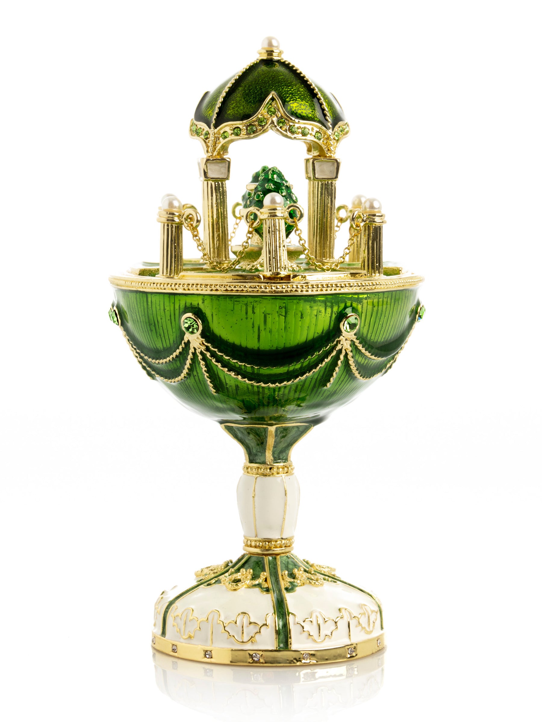 Keren Kopal Garden Pavilion Design Cupola Fountain Green Egg Limited Edition of 250 Trinket Box