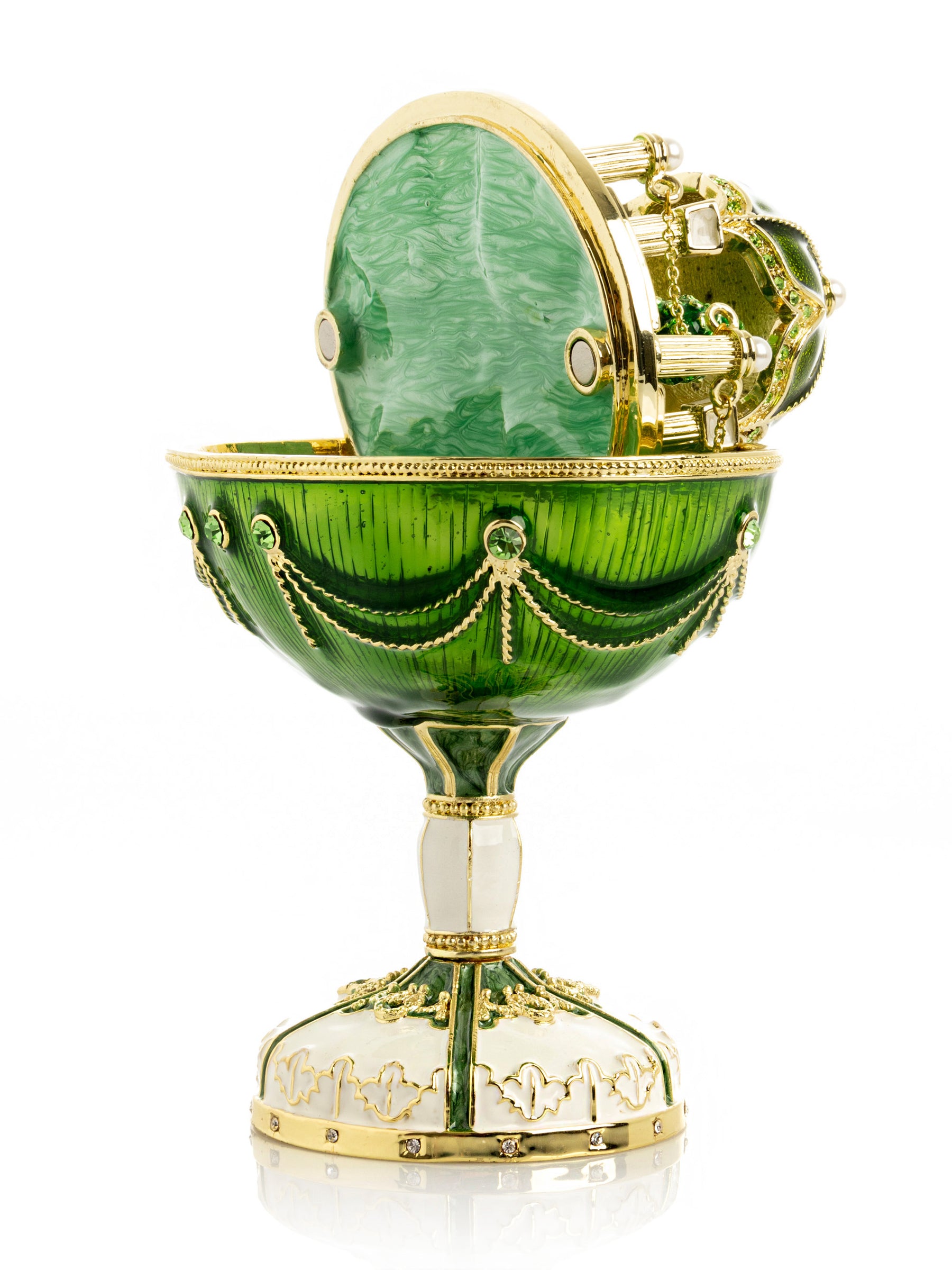 Keren Kopal Garden Pavilion Design Cupola Fountain Green Egg Limited Edition of 250 Trinket Box