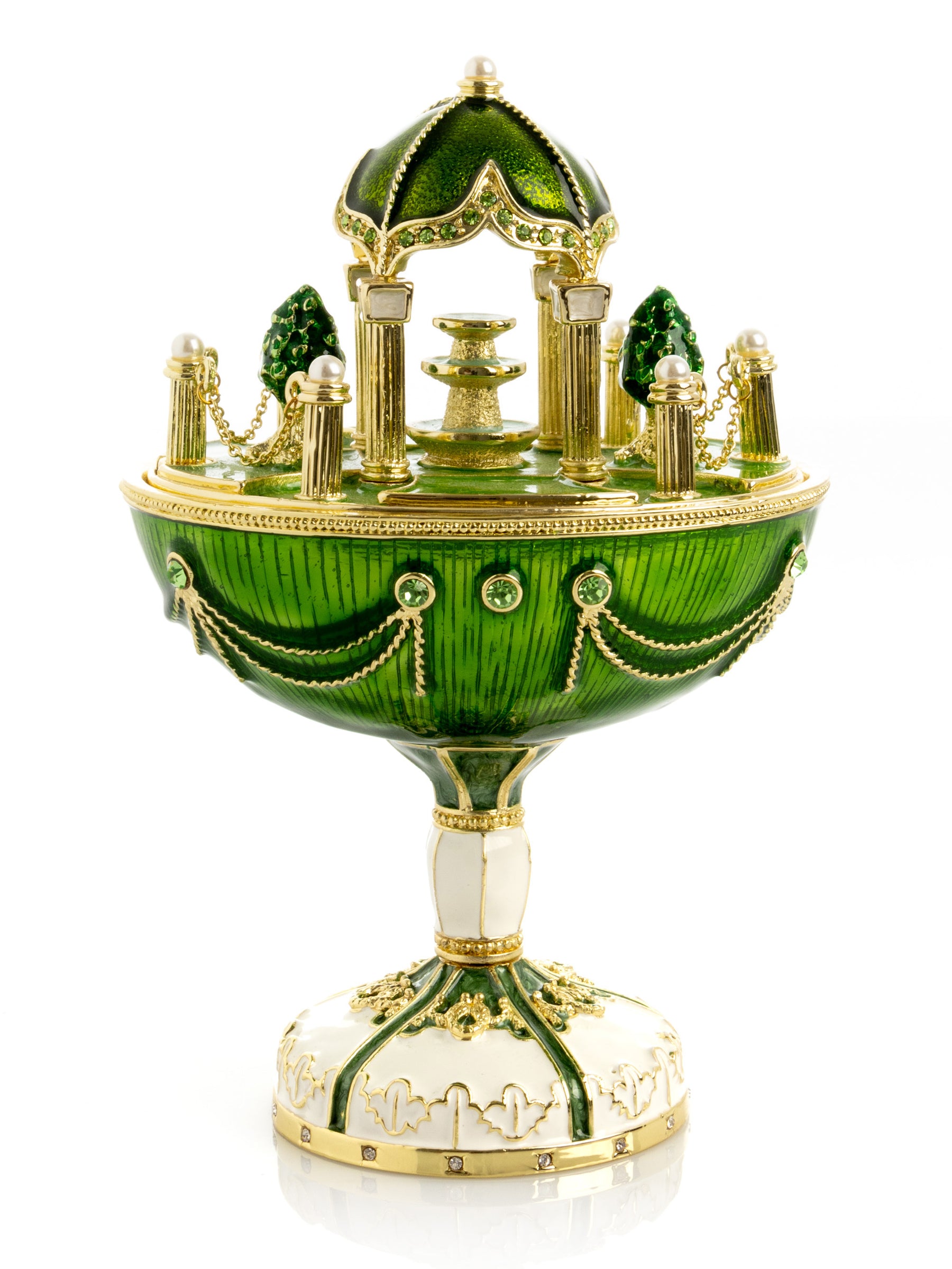 Keren Kopal Garden Pavilion Design Cupola Fountain Green Egg Limited Edition of 250 Trinket Box