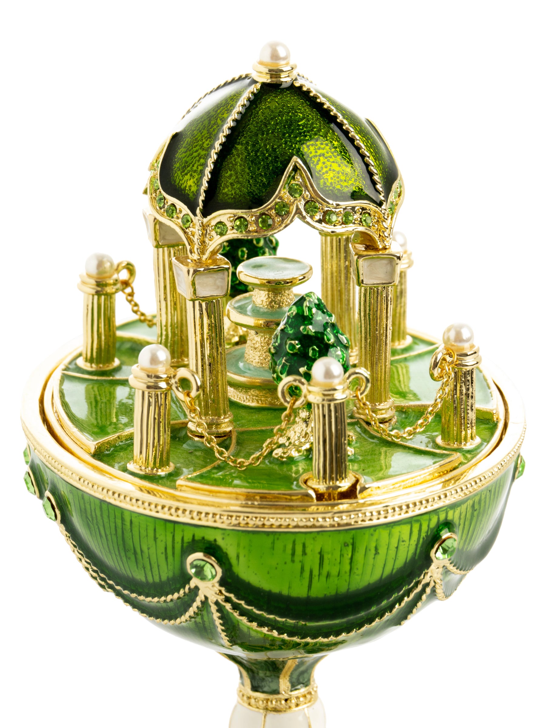 Keren Kopal Garden Pavilion Design Cupola Fountain Green Egg Limited Edition of 250 Trinket Box