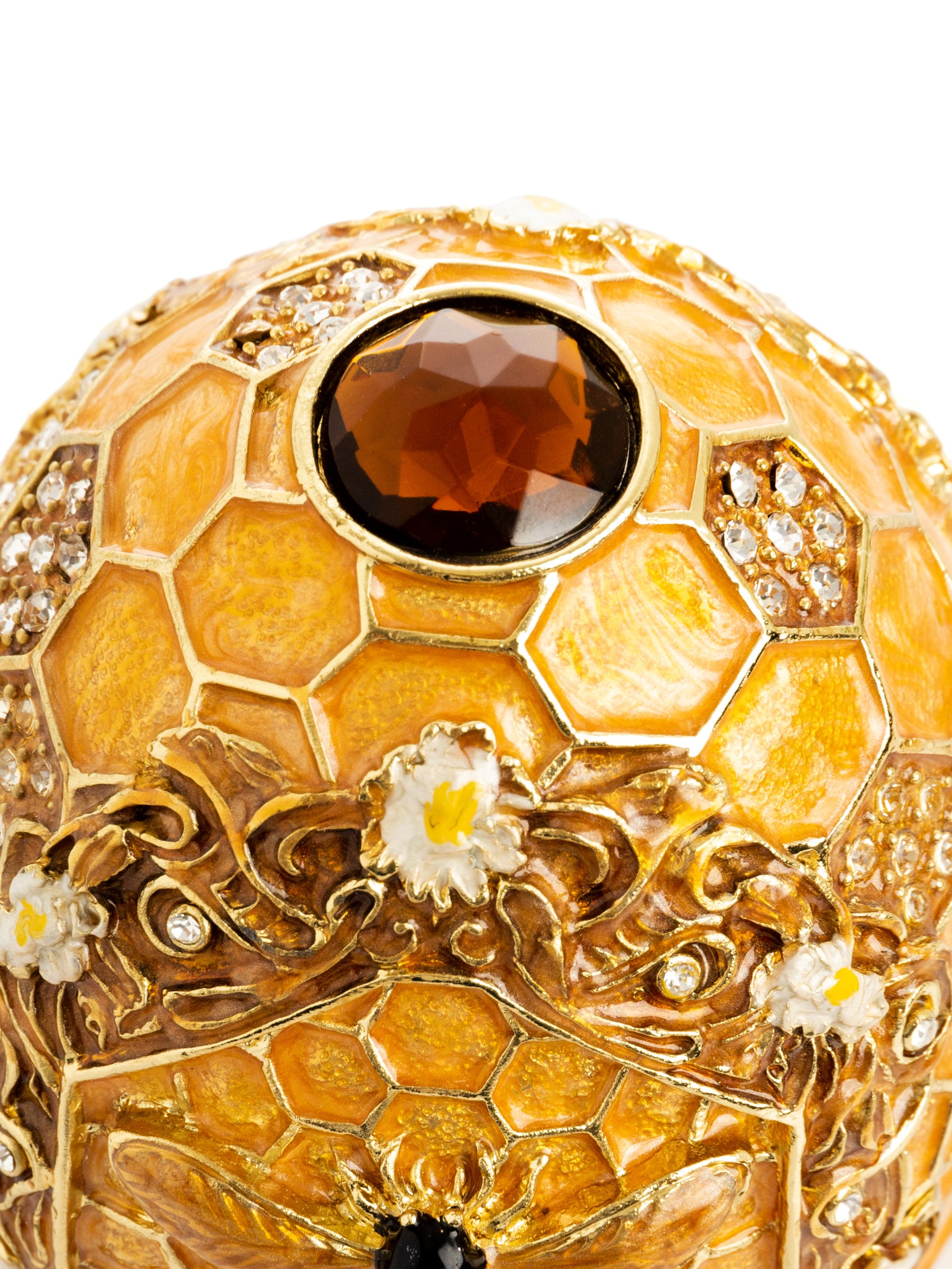 Keren Kopal Easter Egg Honeycomb with Bees Hive trinket box