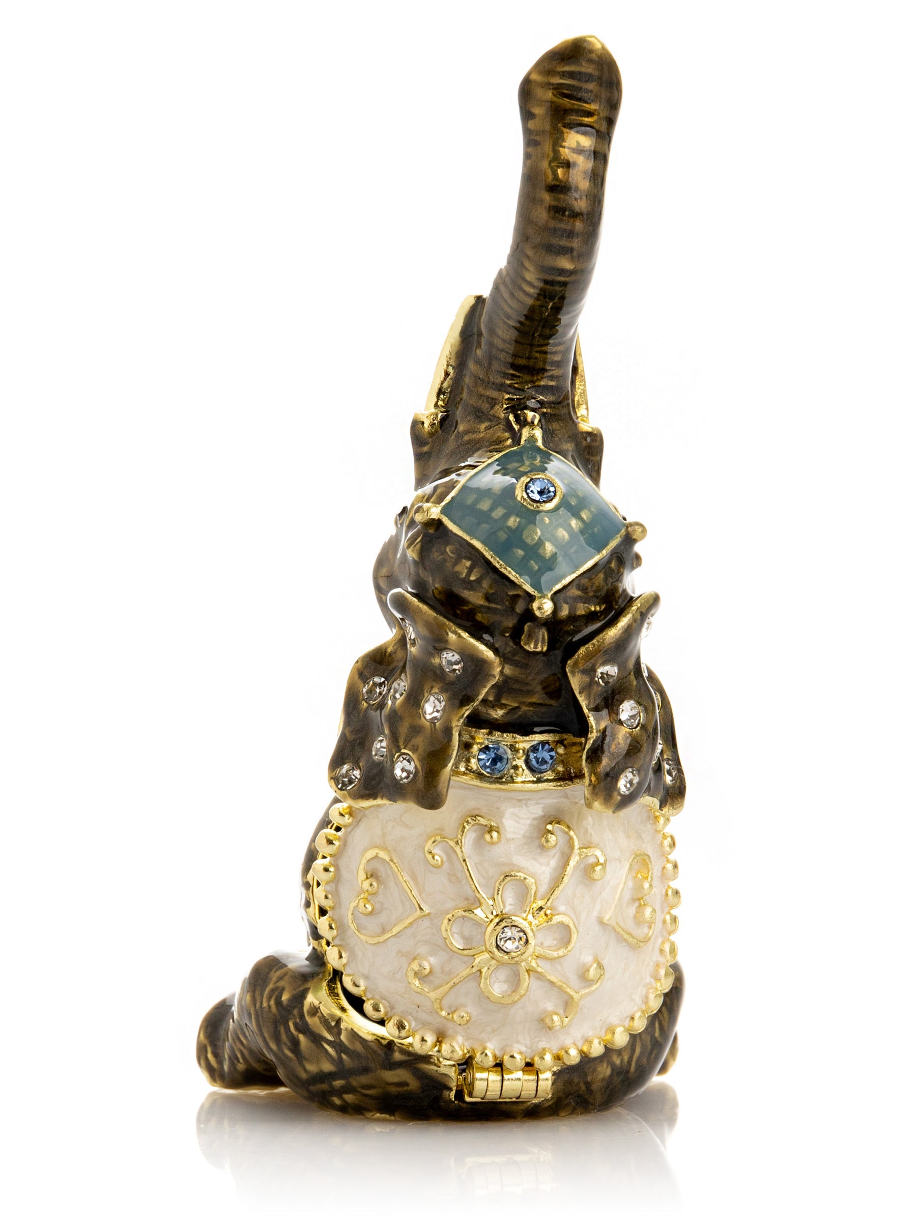 Keren Kopal Elephant Brown and Gold Trinket Box