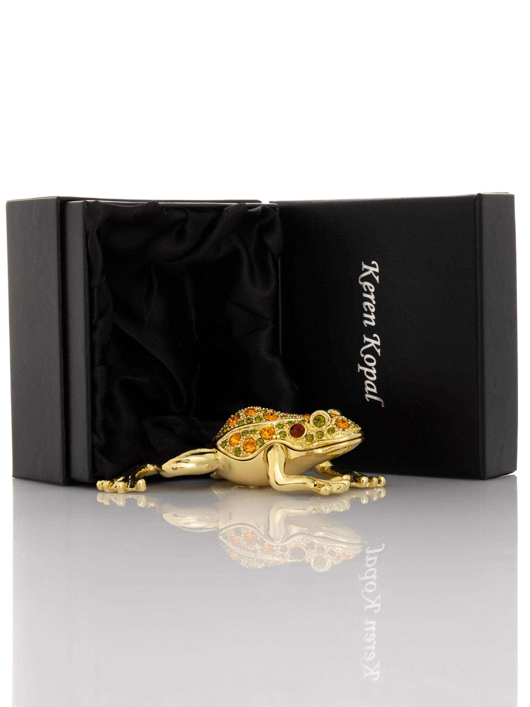 Keren Kopal Golden Frog Trinket Box