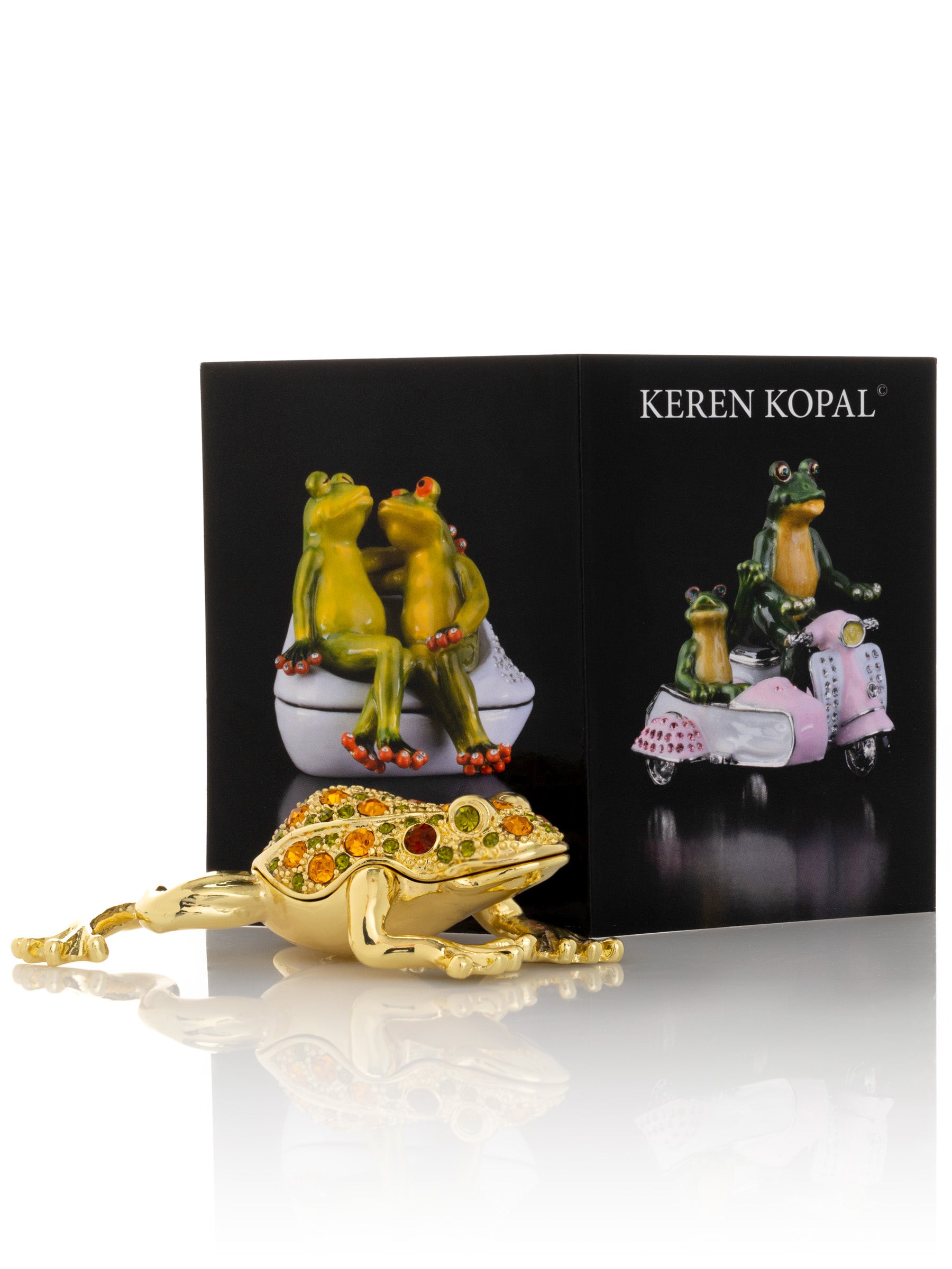 Keren Kopal Golden Frog Trinket Box