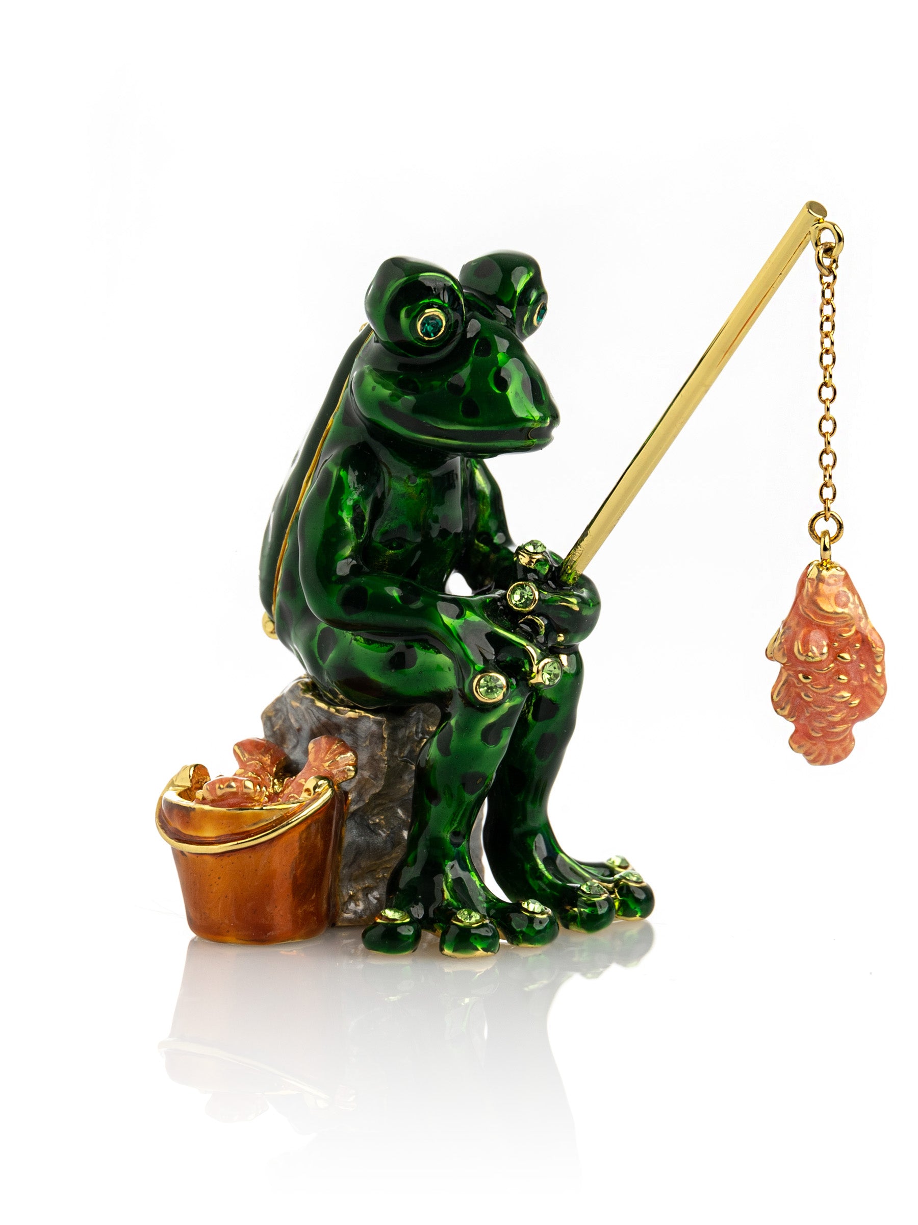 Keren Kopal Fishing Frog trinket box