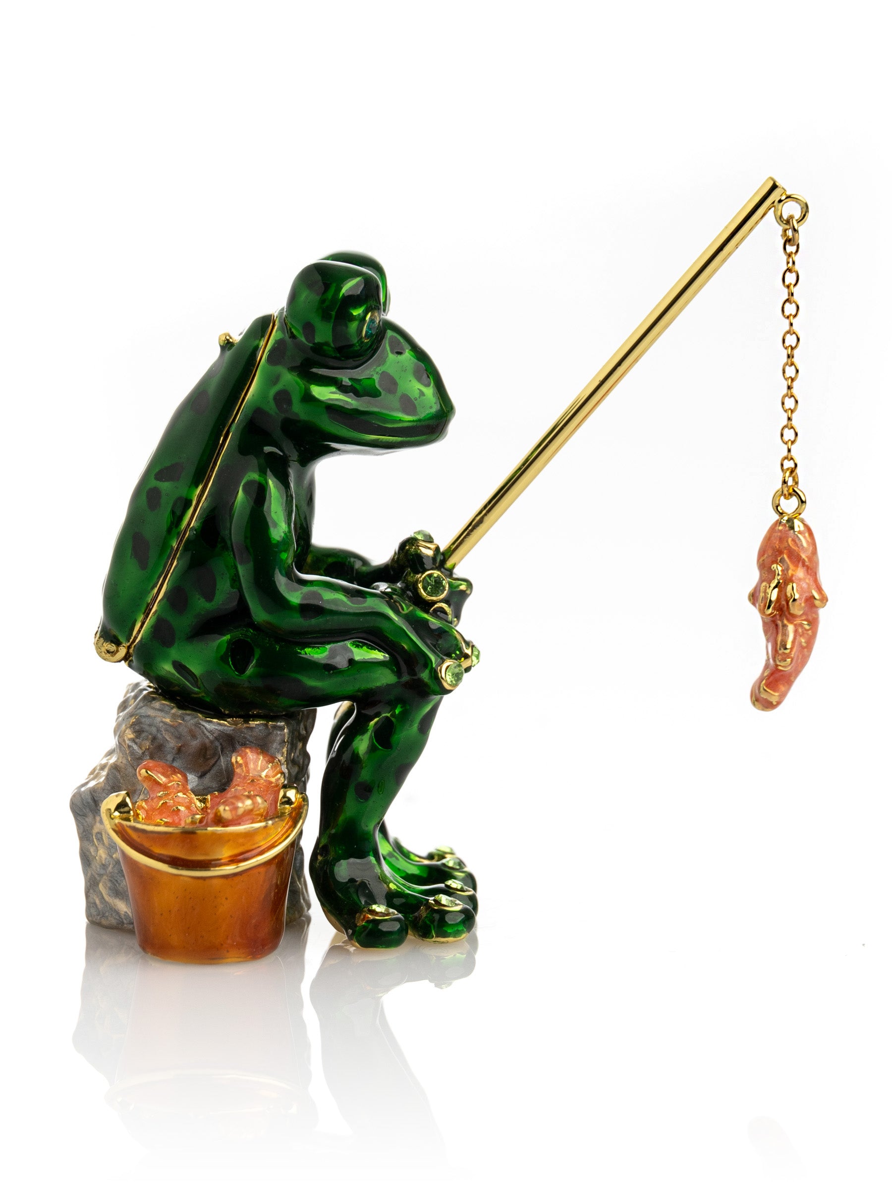 Keren Kopal Fishing Frog trinket box