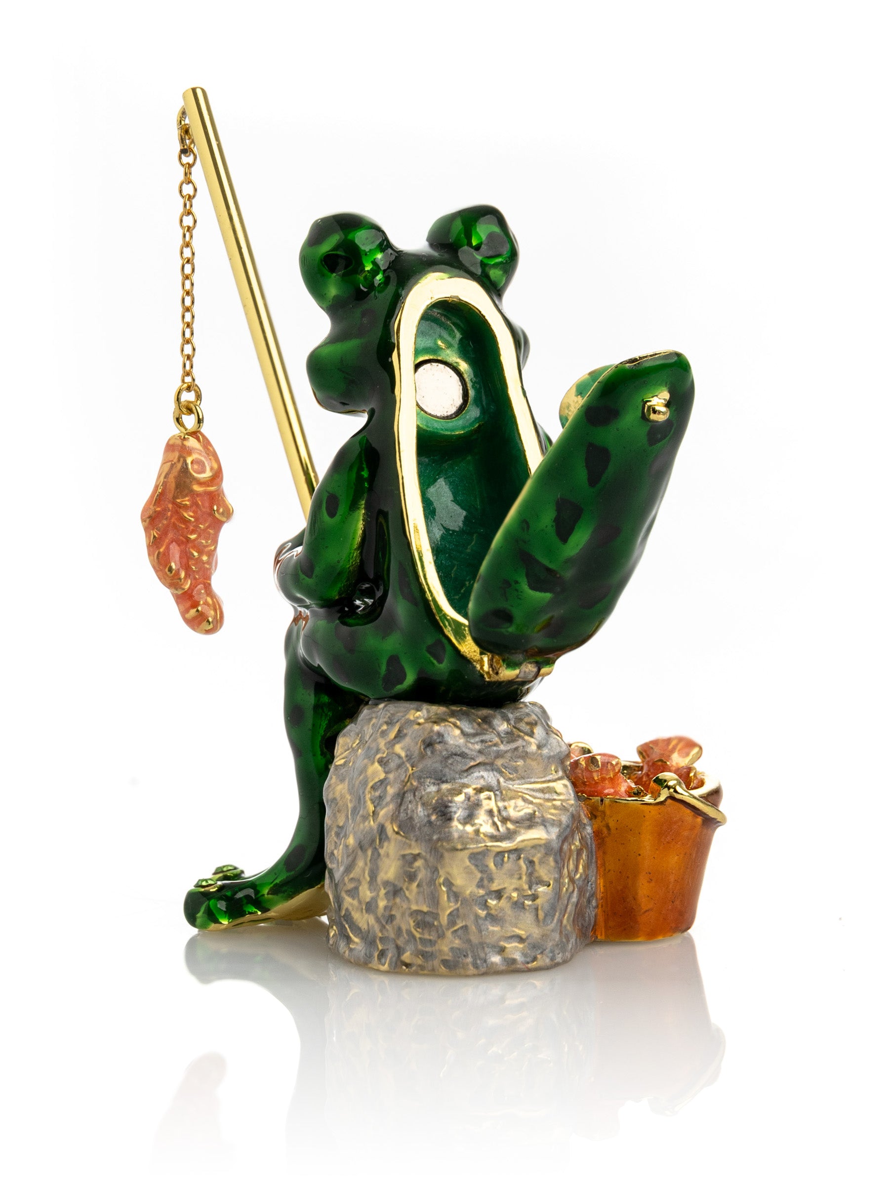 Keren Kopal Fishing Frog trinket box