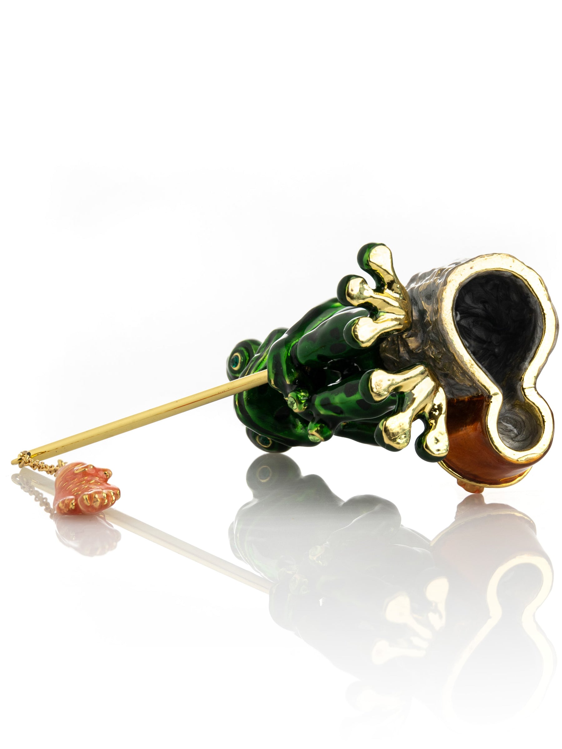 Keren Kopal Fishing Frog trinket box