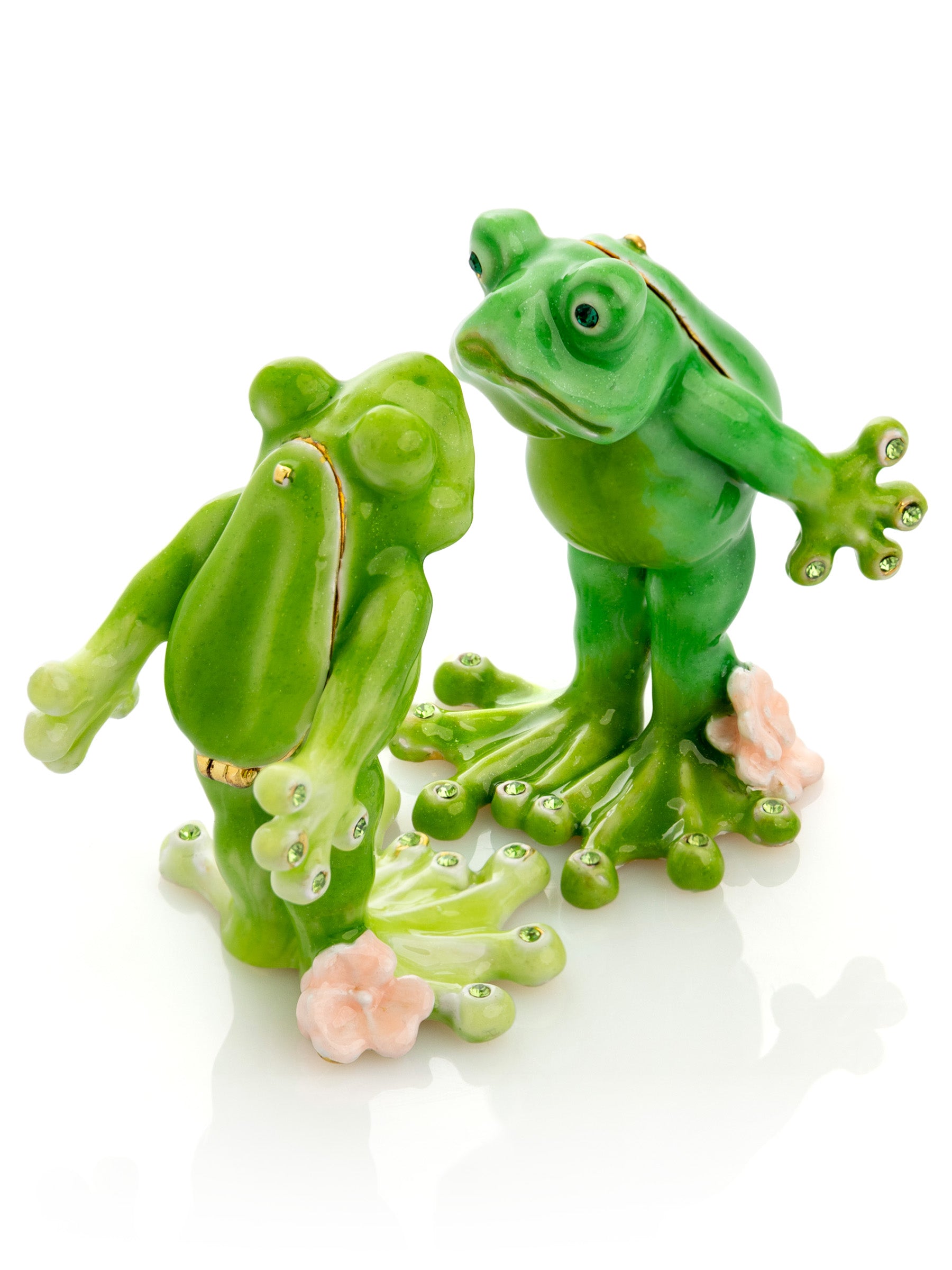 Keren Kopal Kissing Frogs trinket box