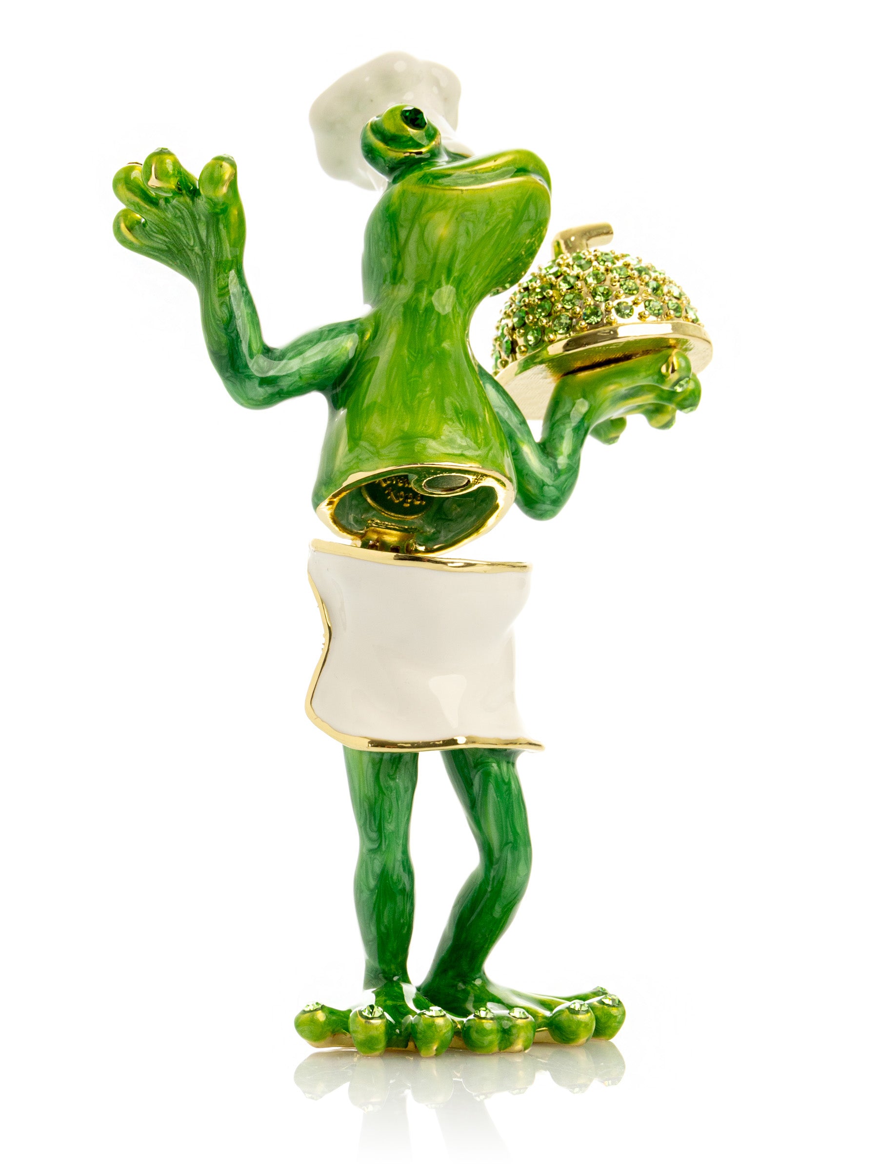 Keren Kopal Gourmet Frog Chef Trinket Box