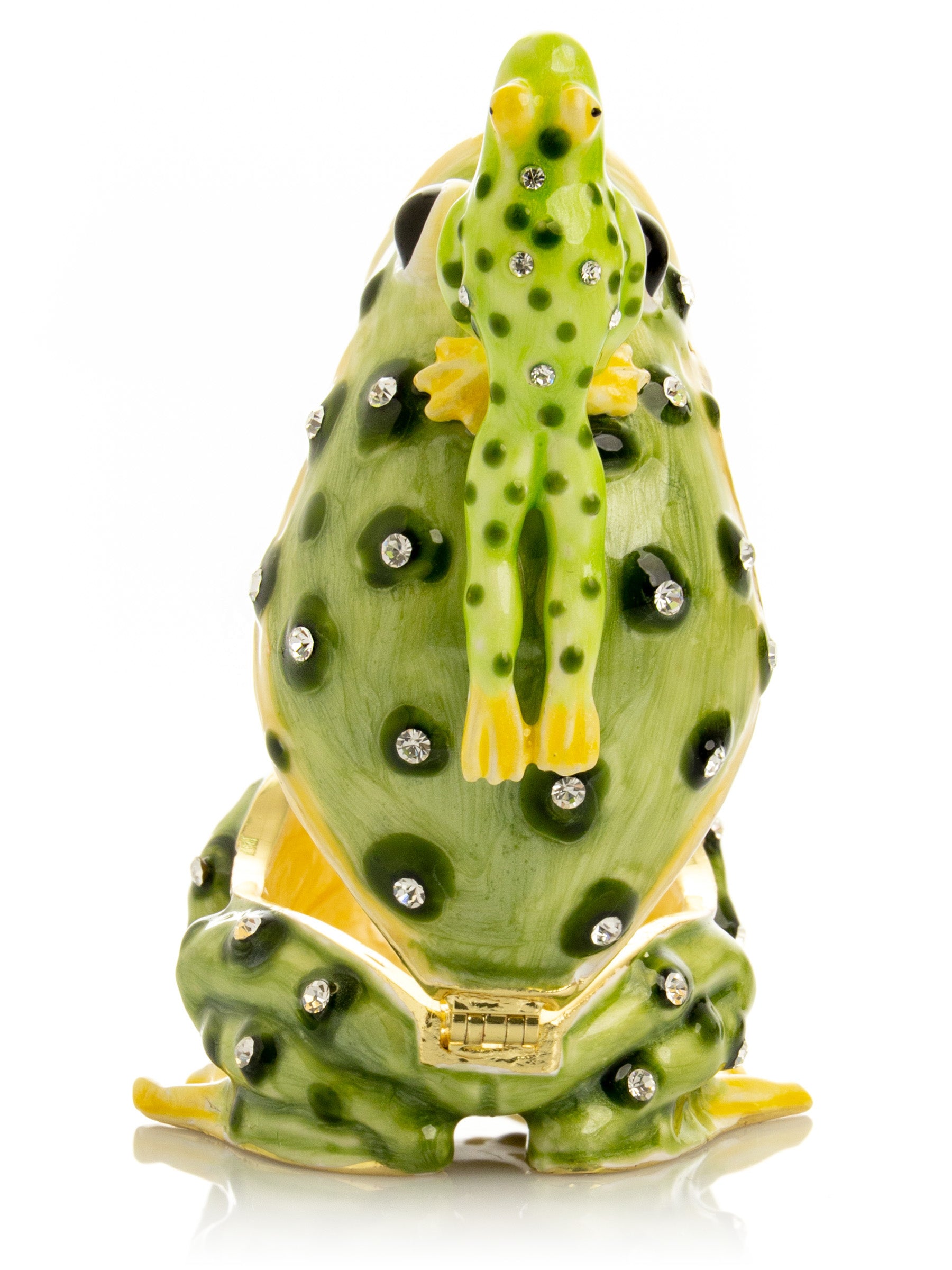 Keren Kopal Black Spotted Toad Frog with a Baby Frog on the back