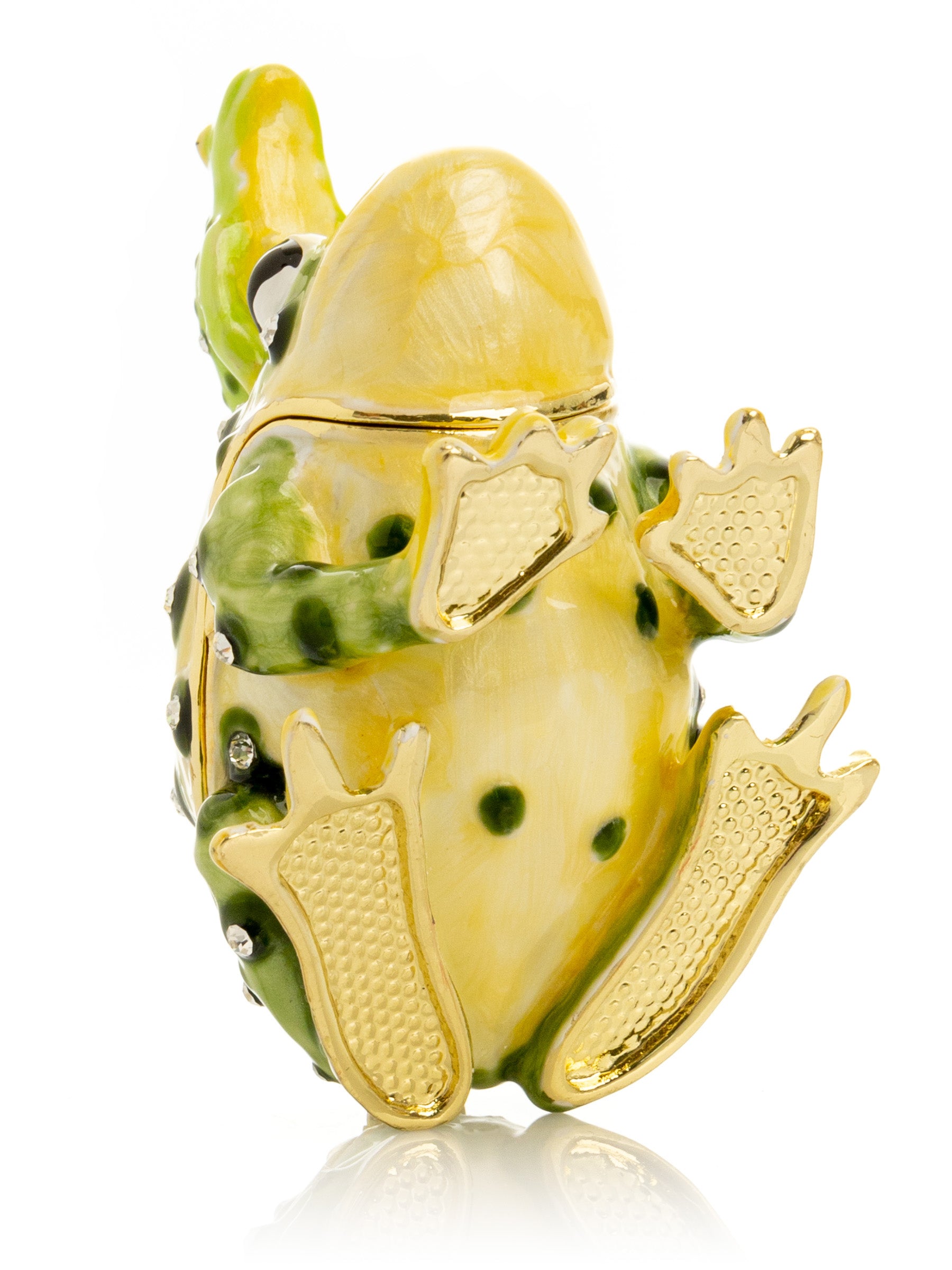 Keren Kopal Black Spotted Toad Frog with a Baby Frog on the back