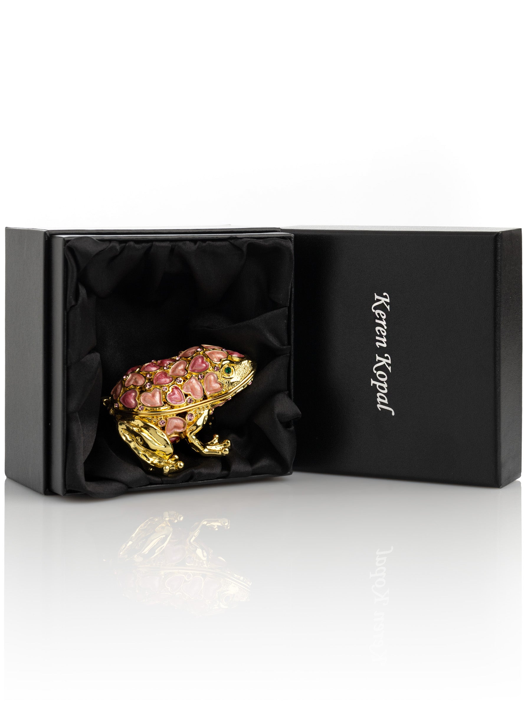 Keren Kopal Golden Frog Decorated with Hearts