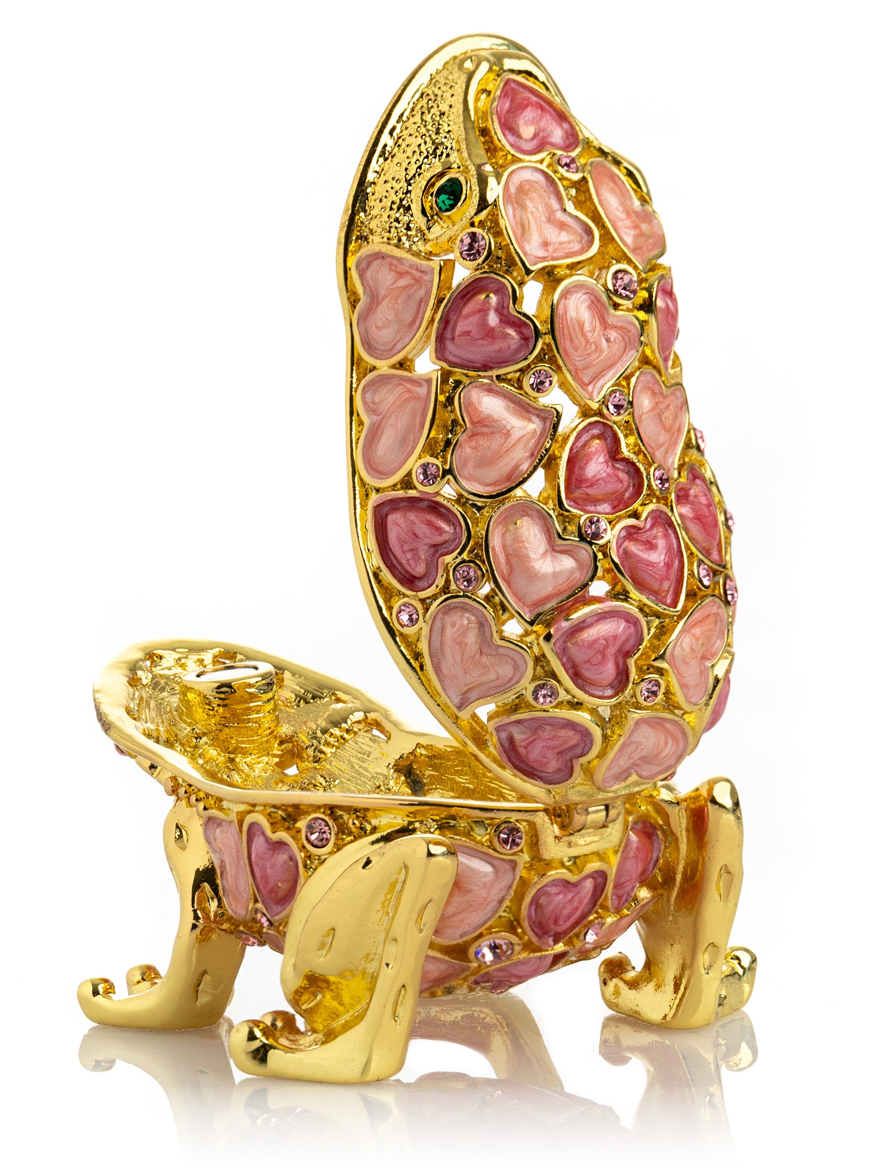 Keren Kopal Golden Frog Decorated with Hearts