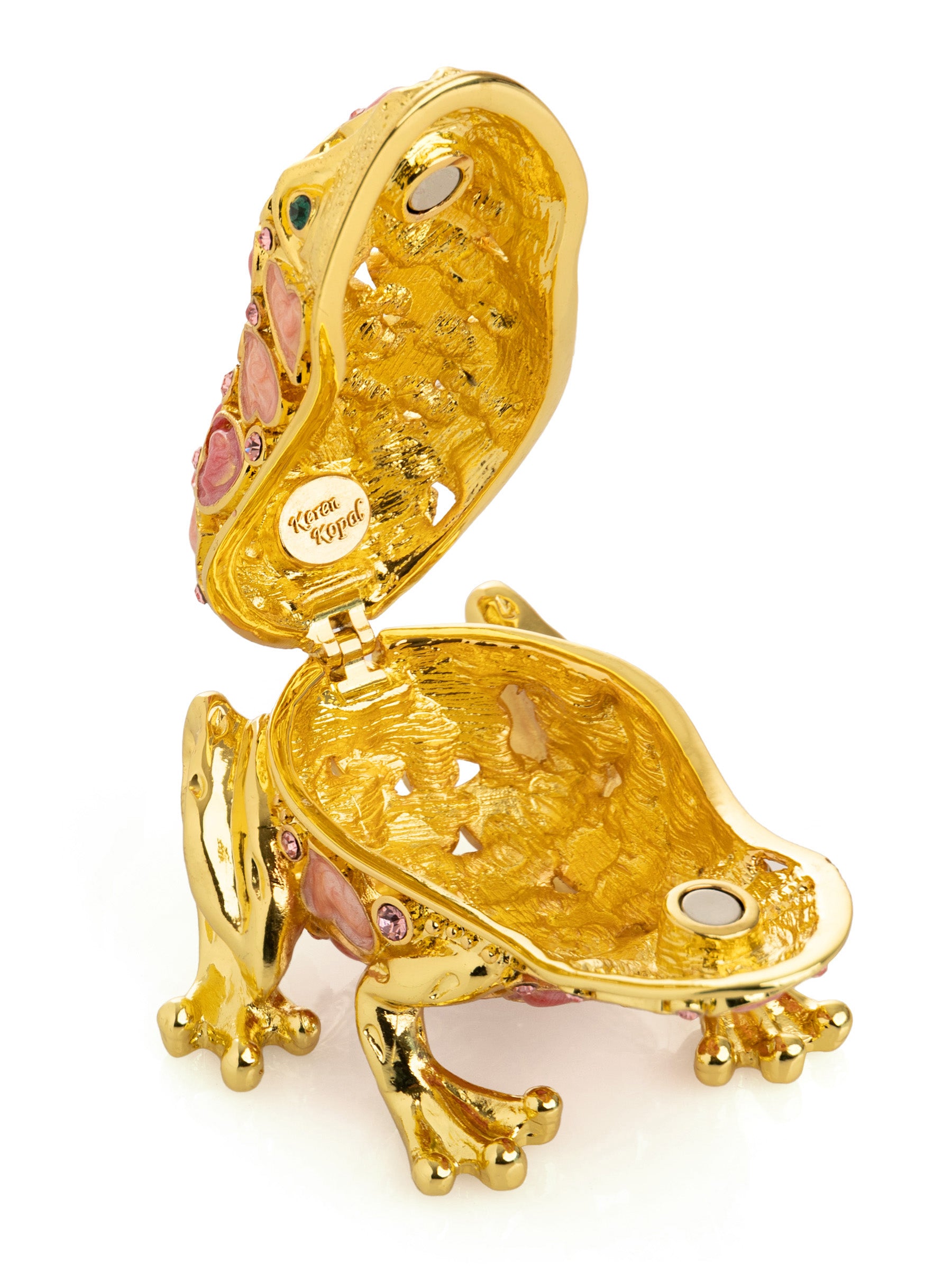 Keren Kopal Golden Frog Decorated with Hearts