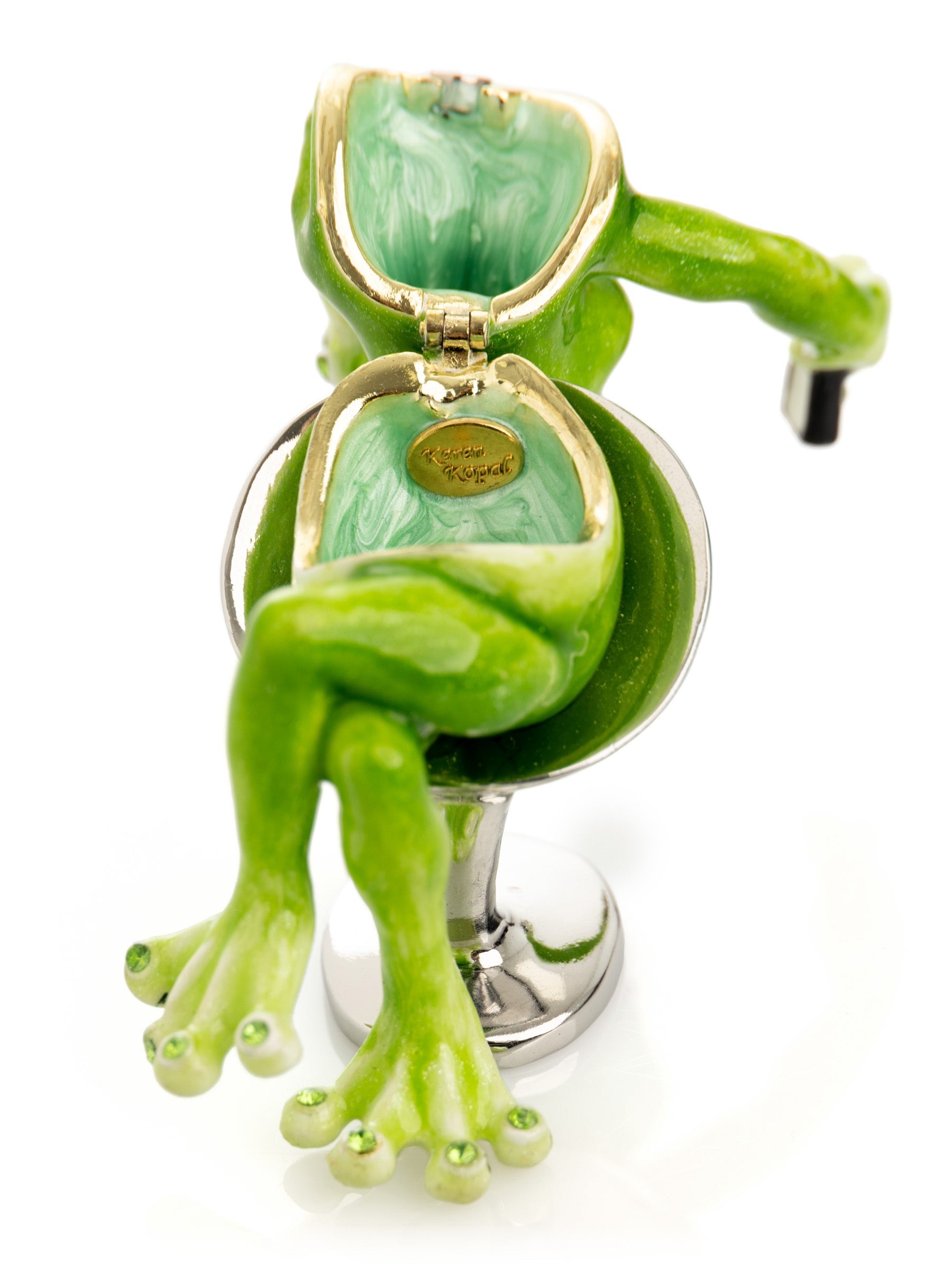 Keren Kopal Frog Taking a Selfie Trinket Box