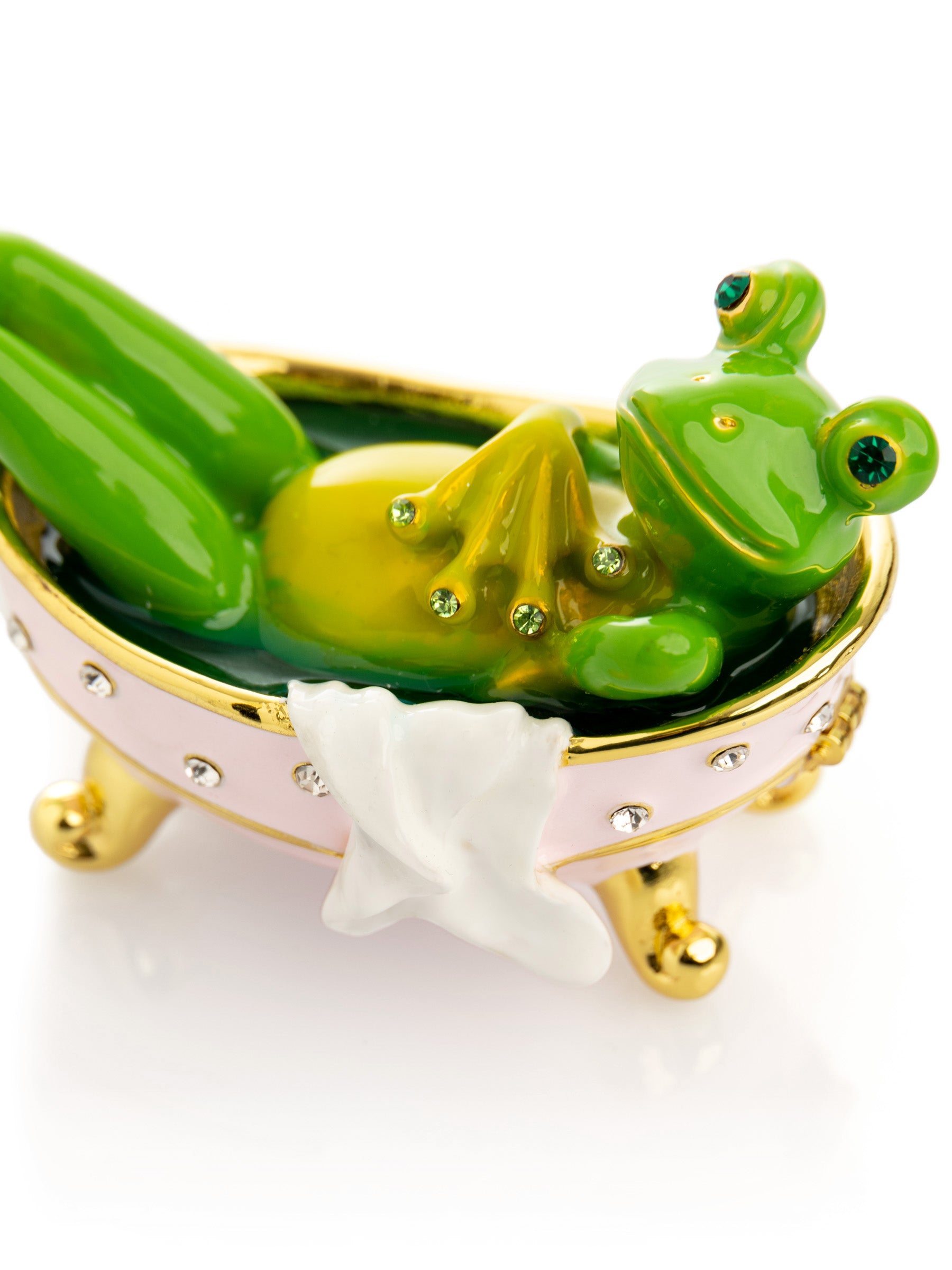 Keren Kopal Frog In Bathtub Trinket Box