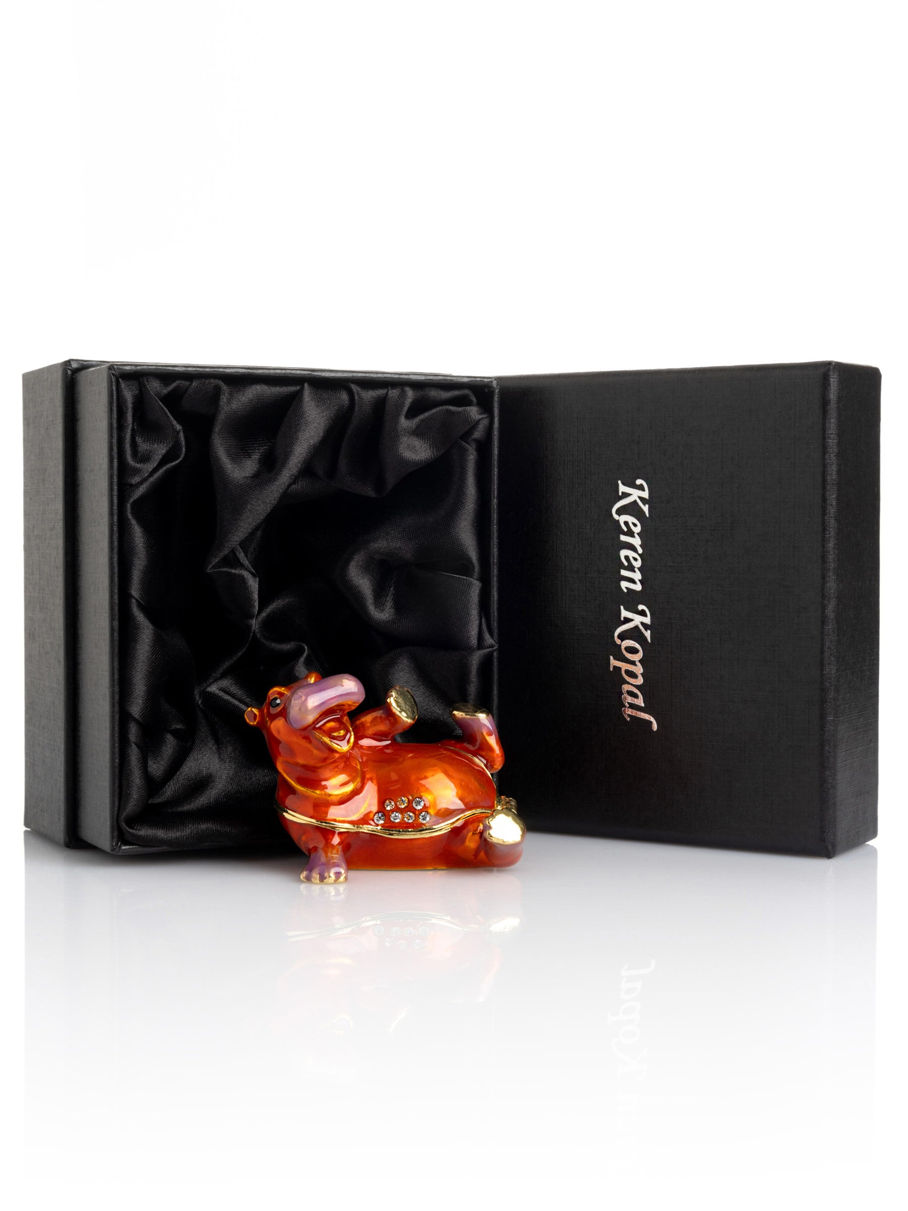 Keren Kopal Happy Hippo Laying on His Back