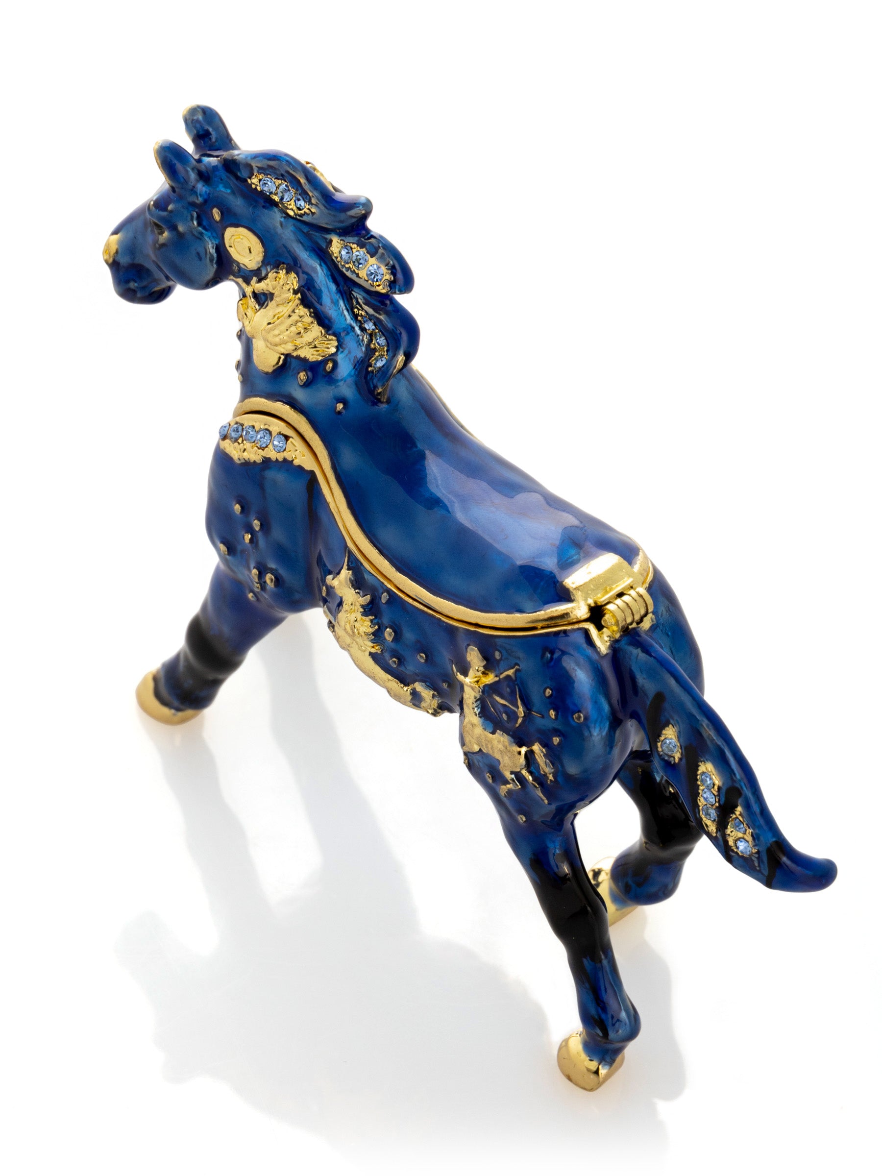 Keren Kopal Blue Horse trinket box
