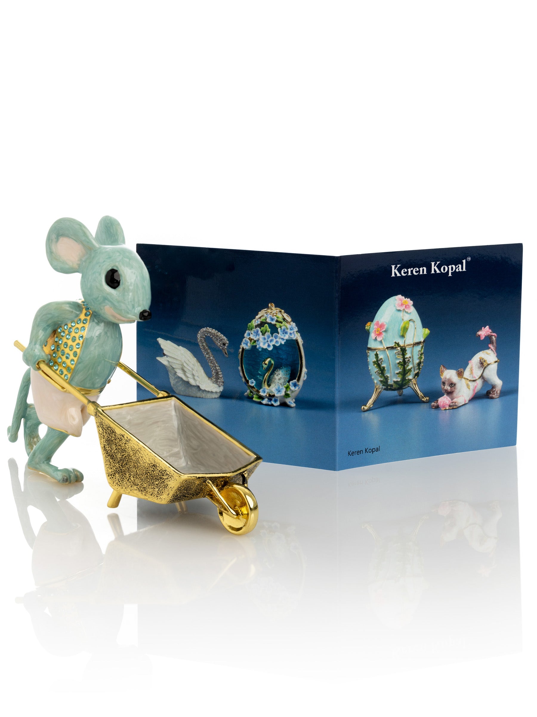 Keren Kopal Mouse with Wheelbarrow