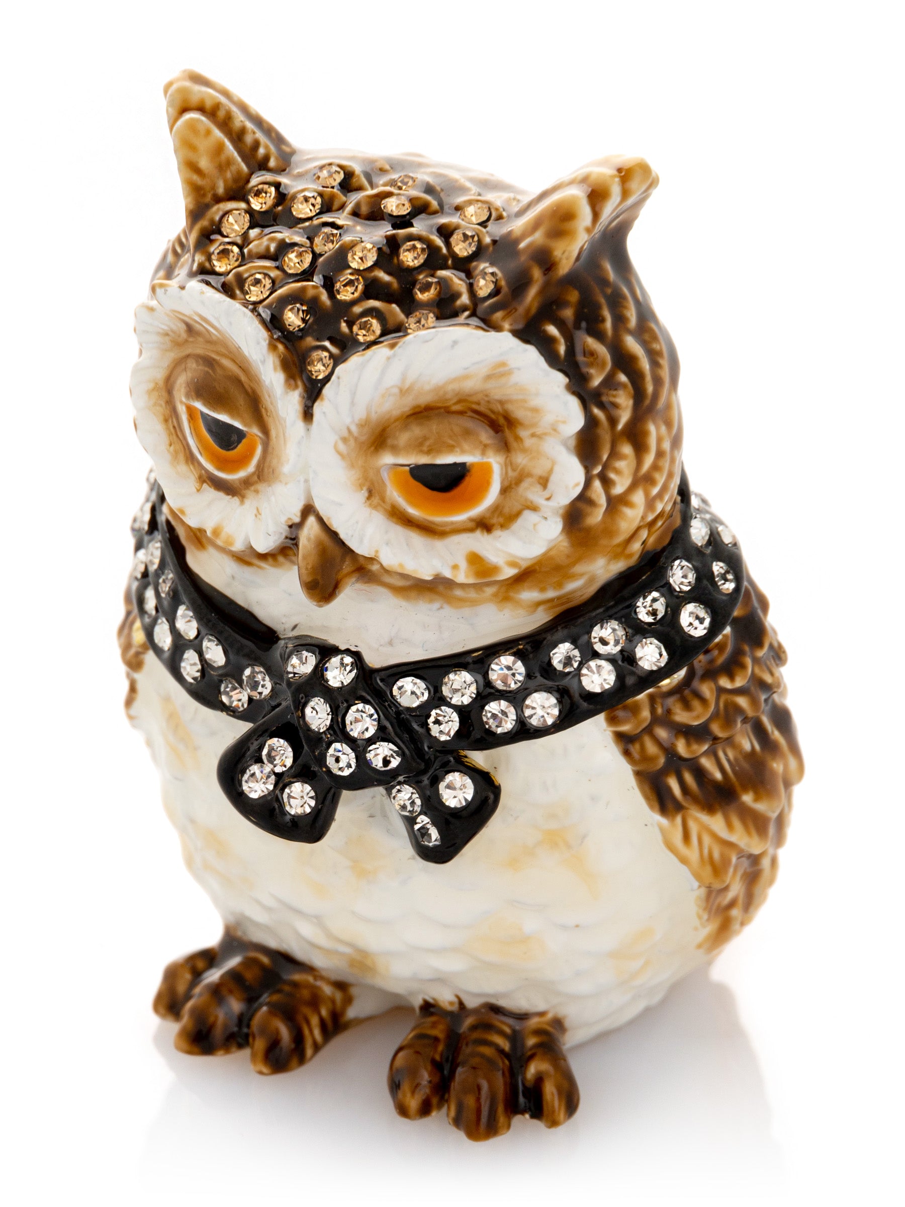 Keren Kopal Brown Owl trinket box