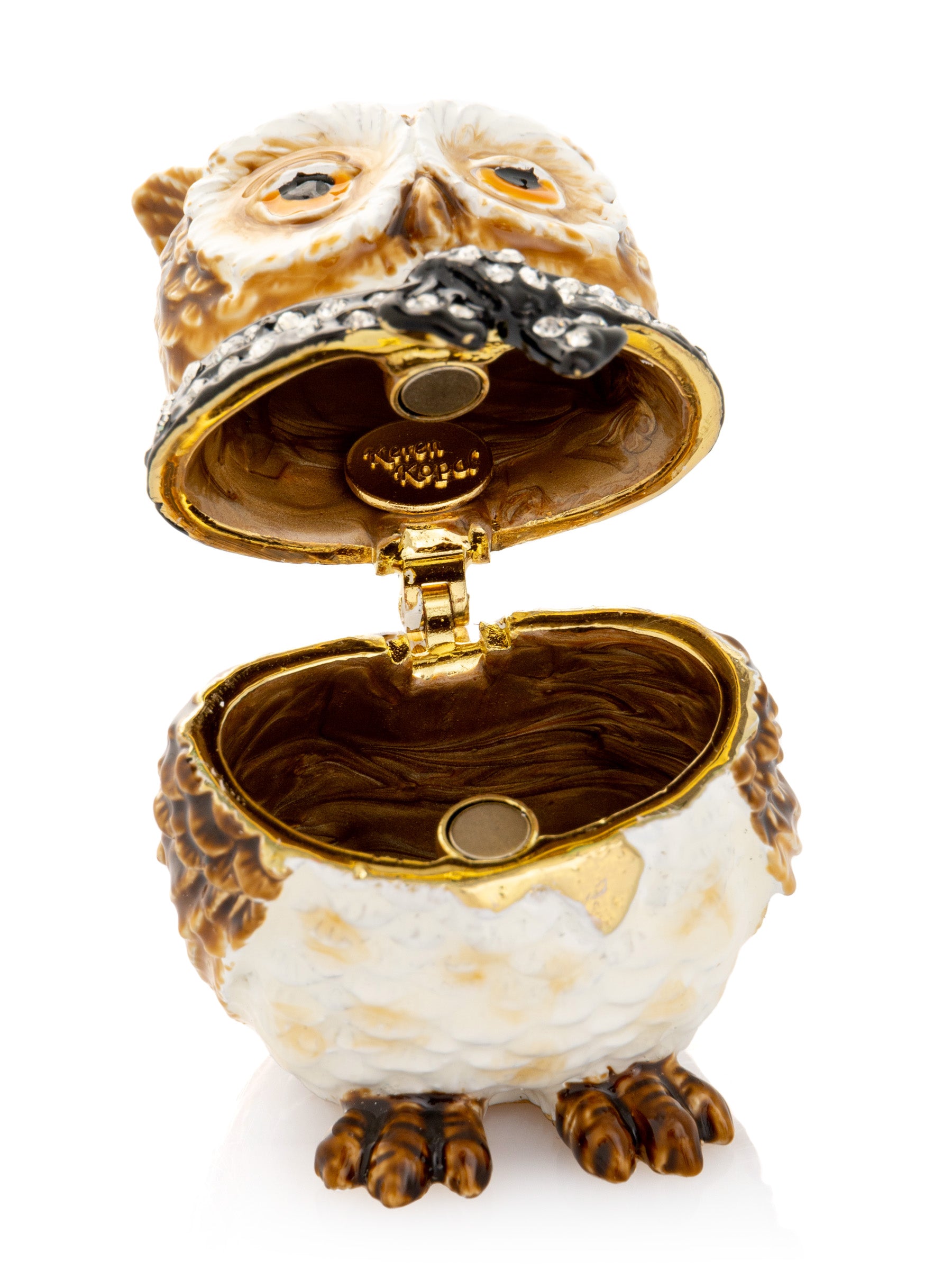 Keren Kopal Brown Owl trinket box