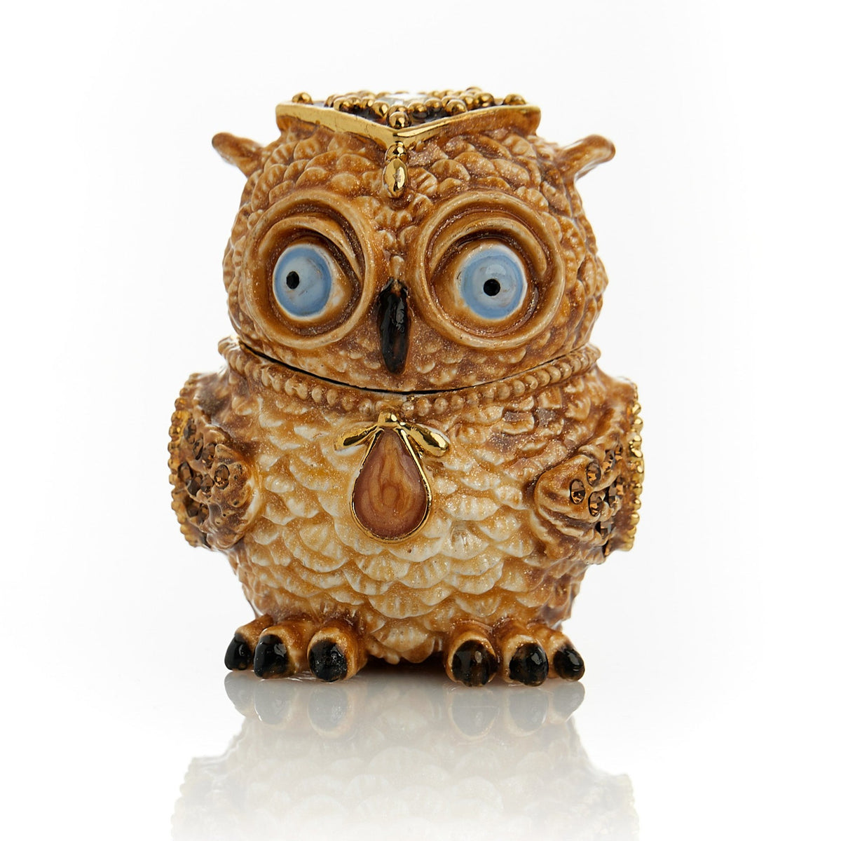 Keren Kopal Brown Owl Trinket Box