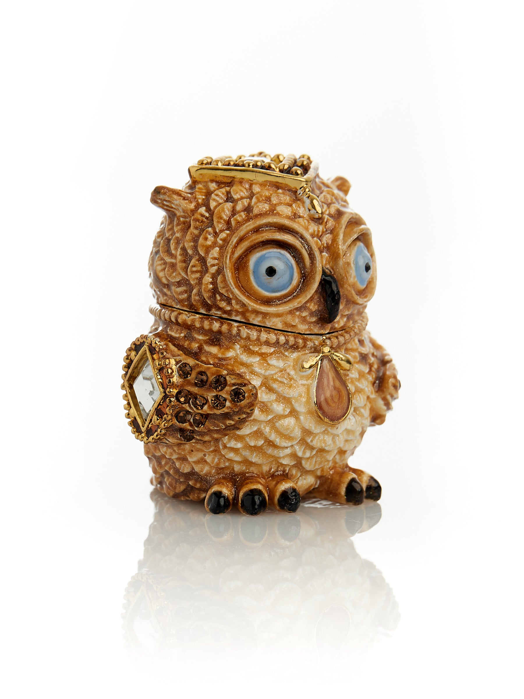 Keren Kopal Brown Owl Trinket Box