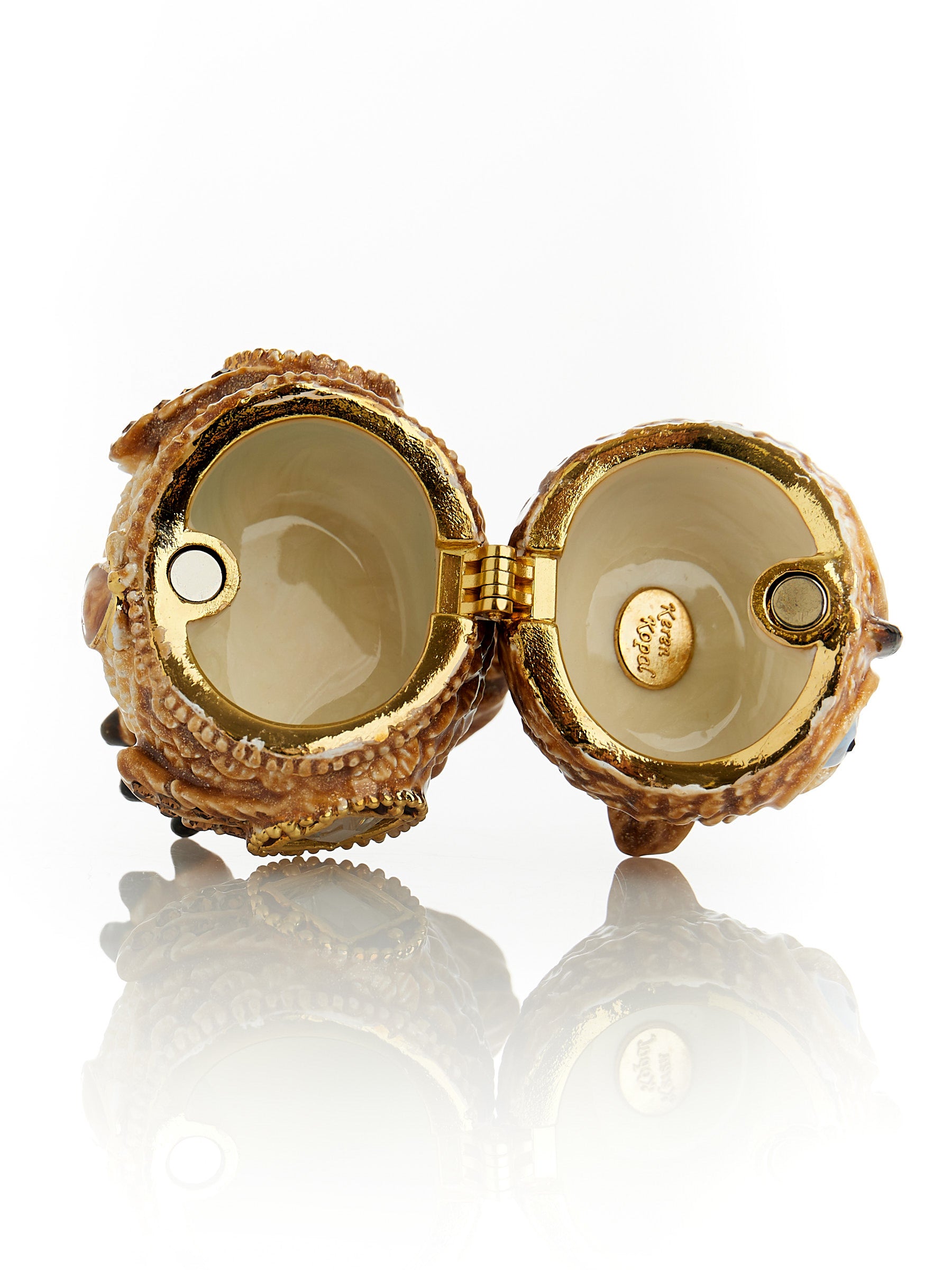 Keren Kopal Brown Owl Trinket Box