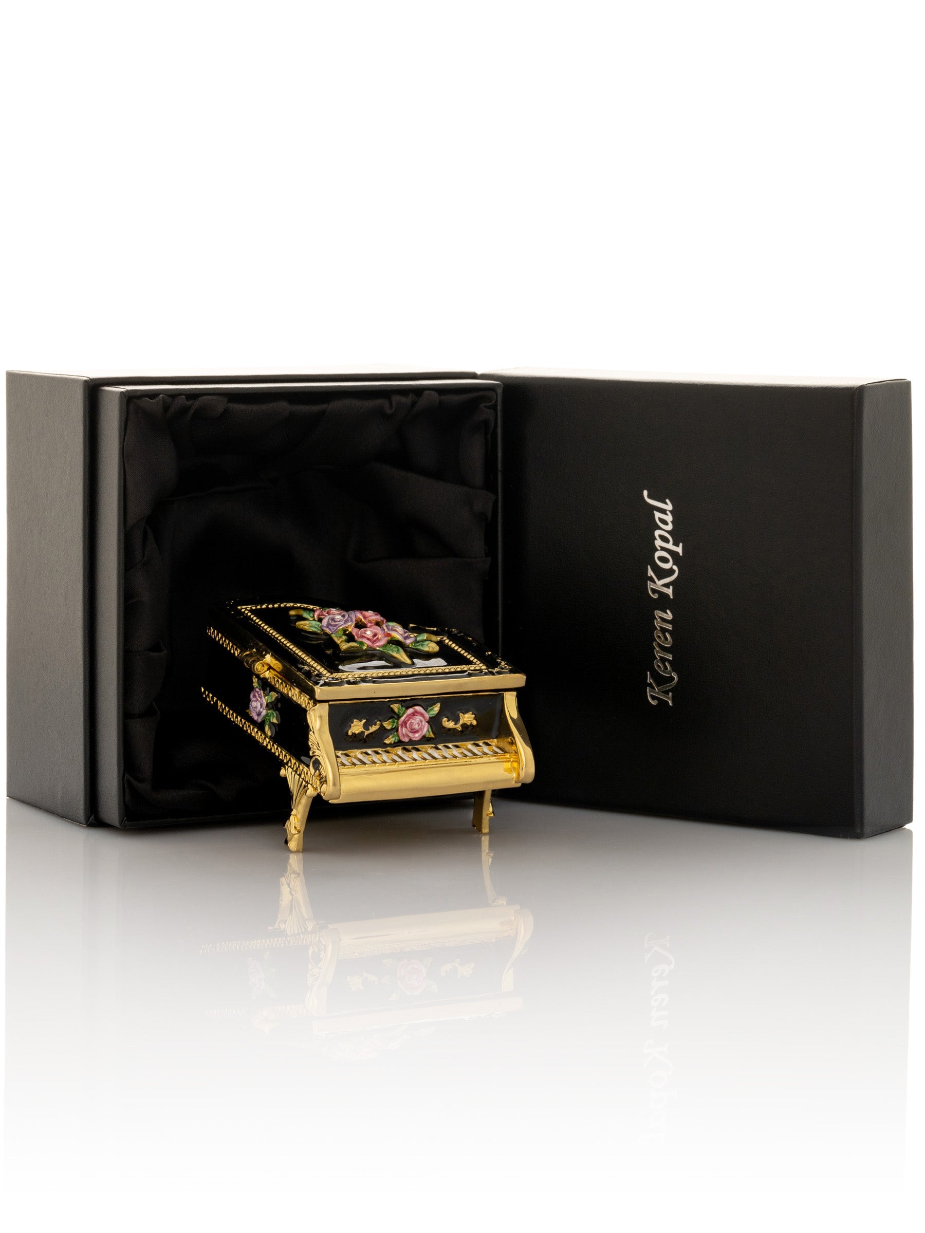Keren Kopal Black Piano with Flowers