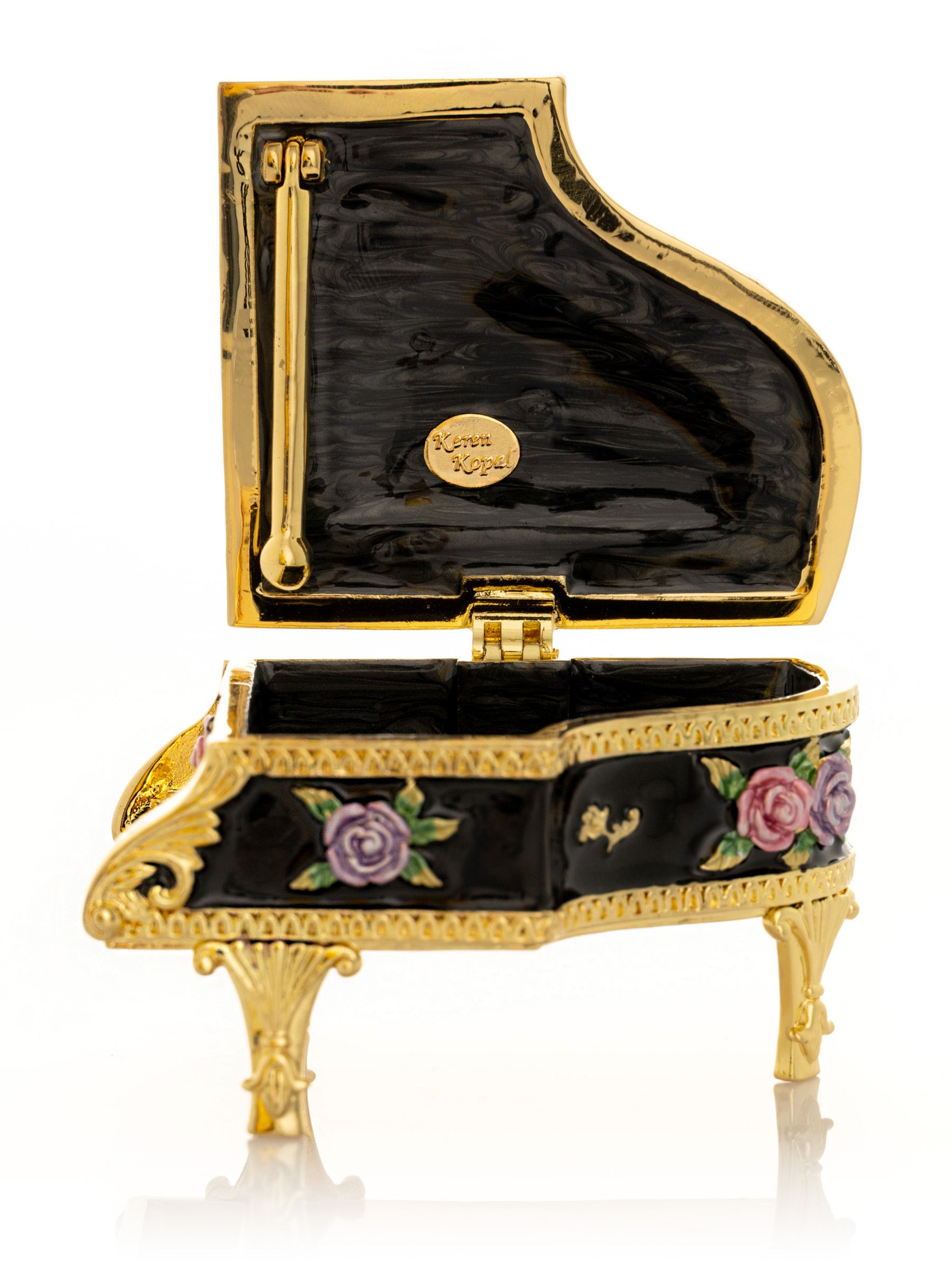 Keren Kopal Black Piano with Flowers