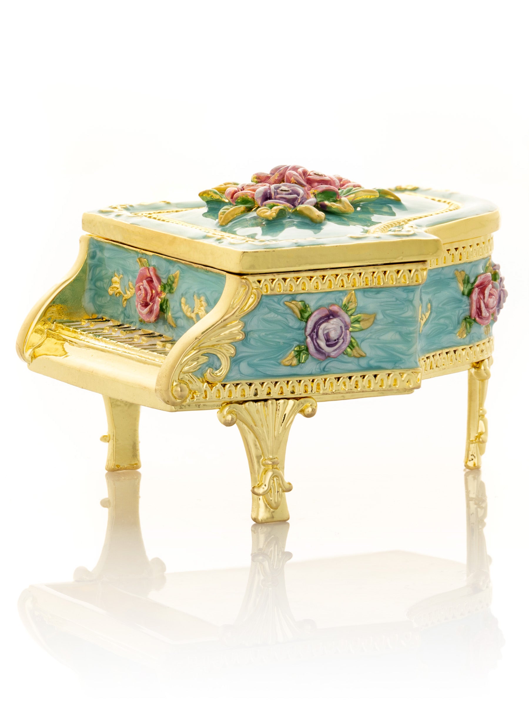 Keren Kopal Turquoise Piano with Flowers