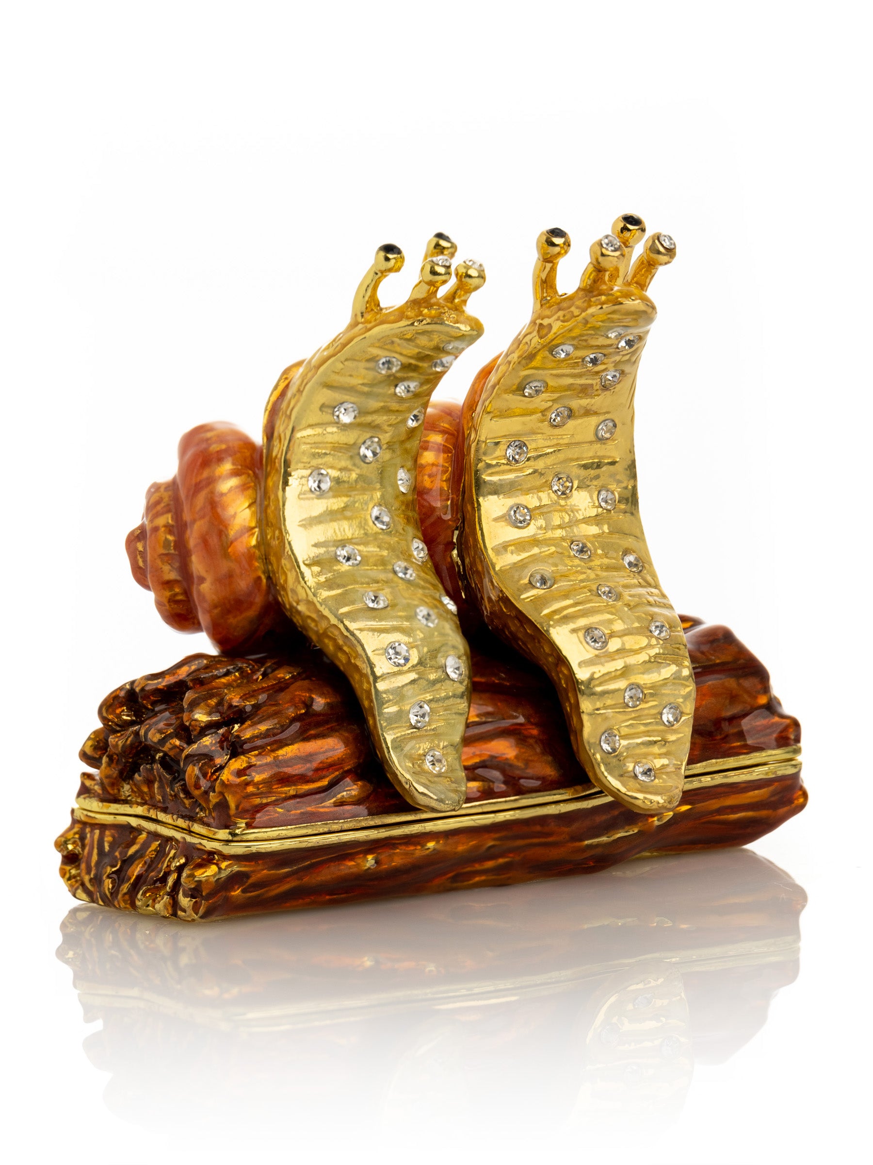 Keren Kopal Snails Sitting on a Log