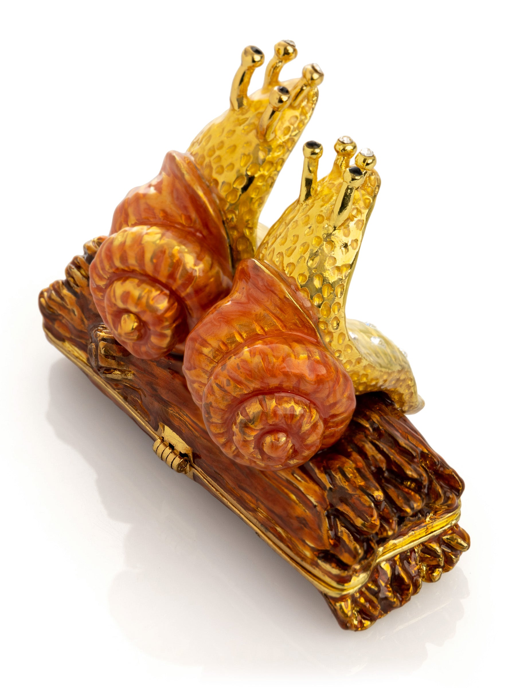 Keren Kopal Snails Sitting on a Log