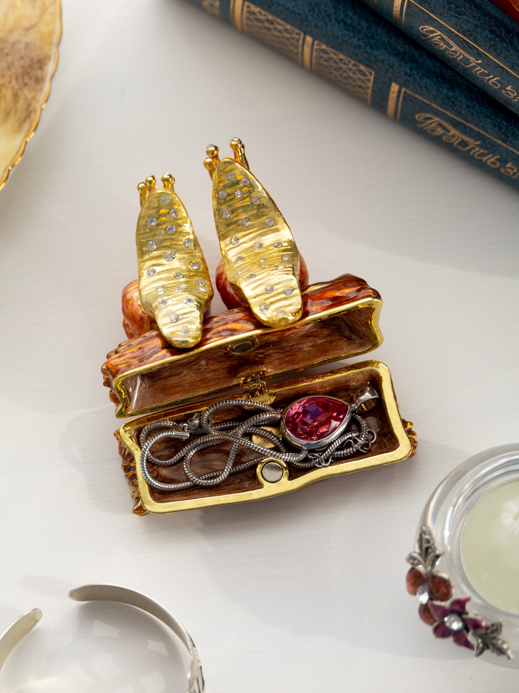 Keren Kopal Snails Sitting on a Log