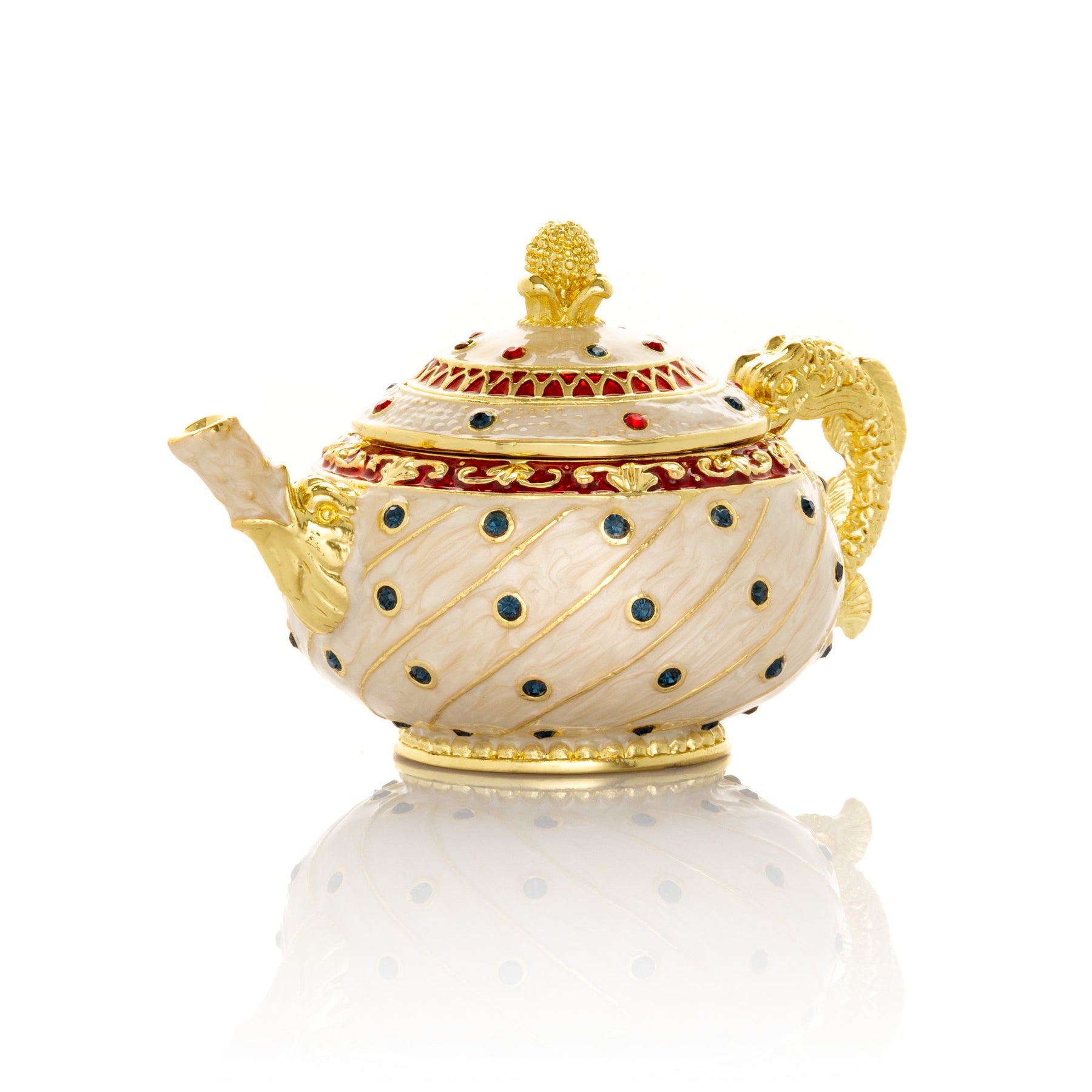 Keren Kopal White with Colorful Dots Teapot