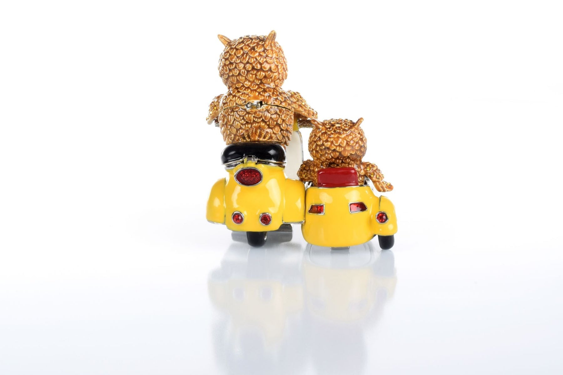 Keren Kopal Brown Owl & Owlet Yellow bike with sidecar Limited edition 1 of 250