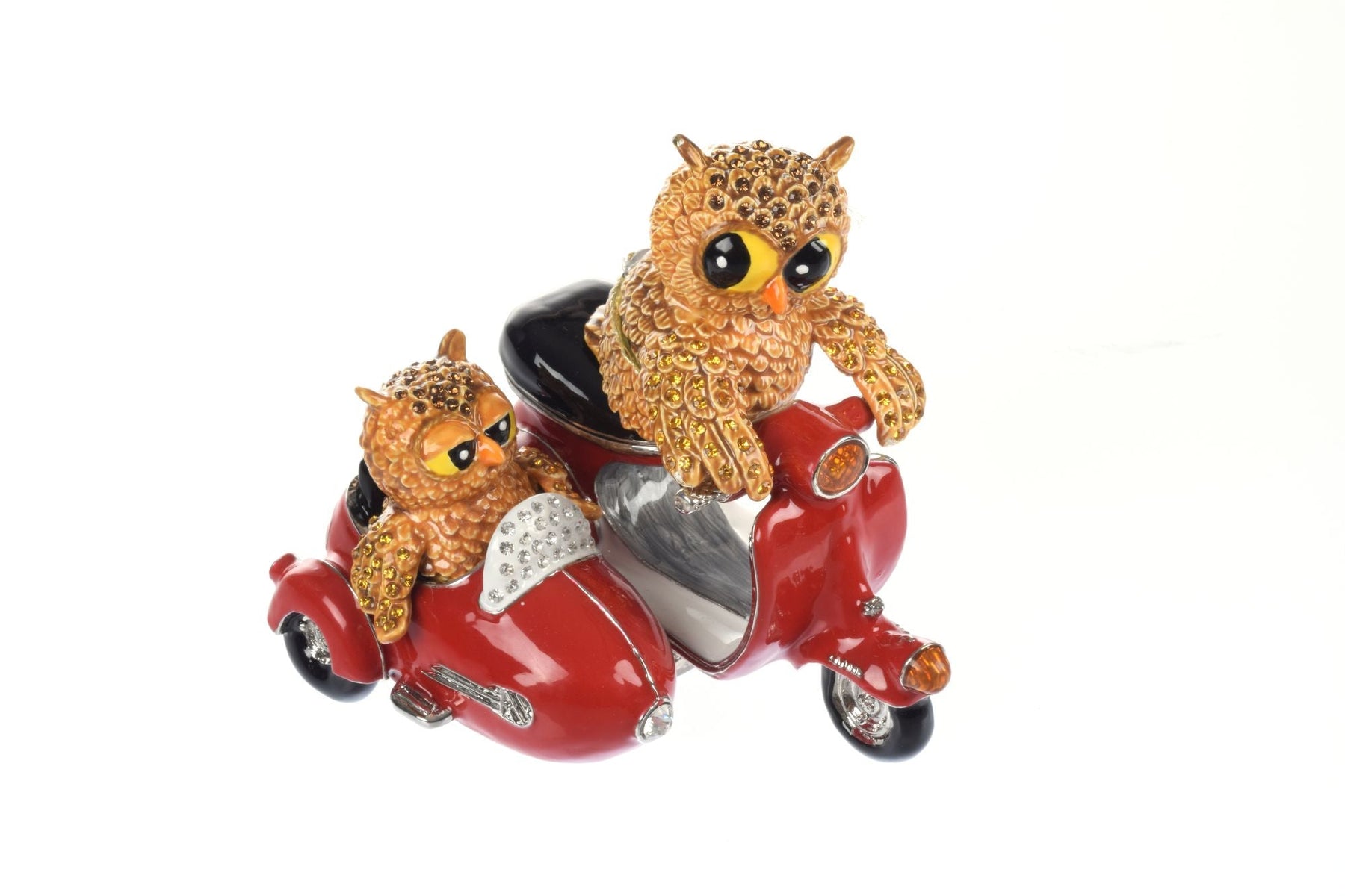 Keren Kopal Brown Owl & Owlet red bike with sidecar Limited edition 1 of 250