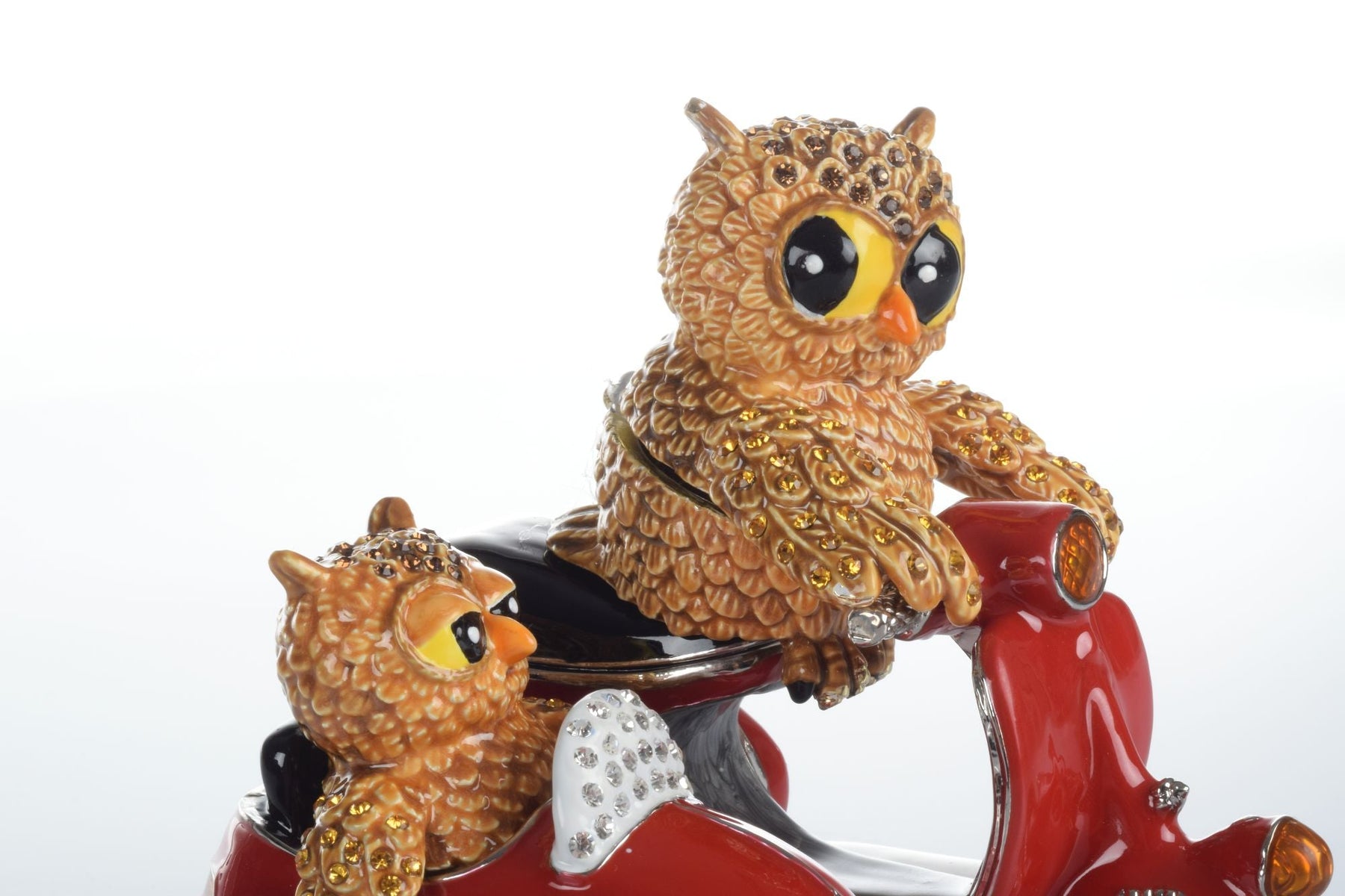 Keren Kopal Brown Owl & Owlet red bike with sidecar Limited edition 1 of 250