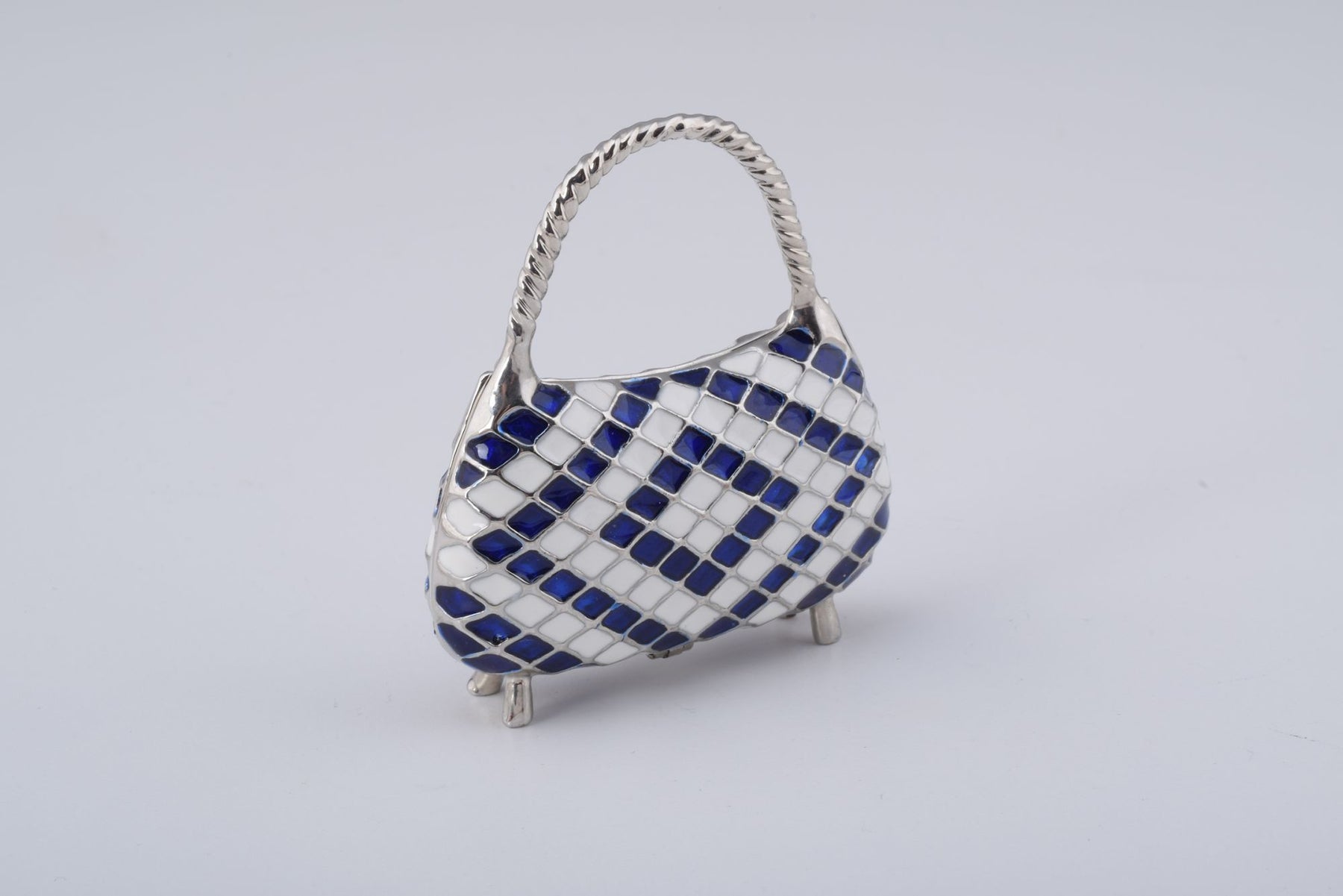 Keren Kopal Blue & White Woman Bag Trinket Box