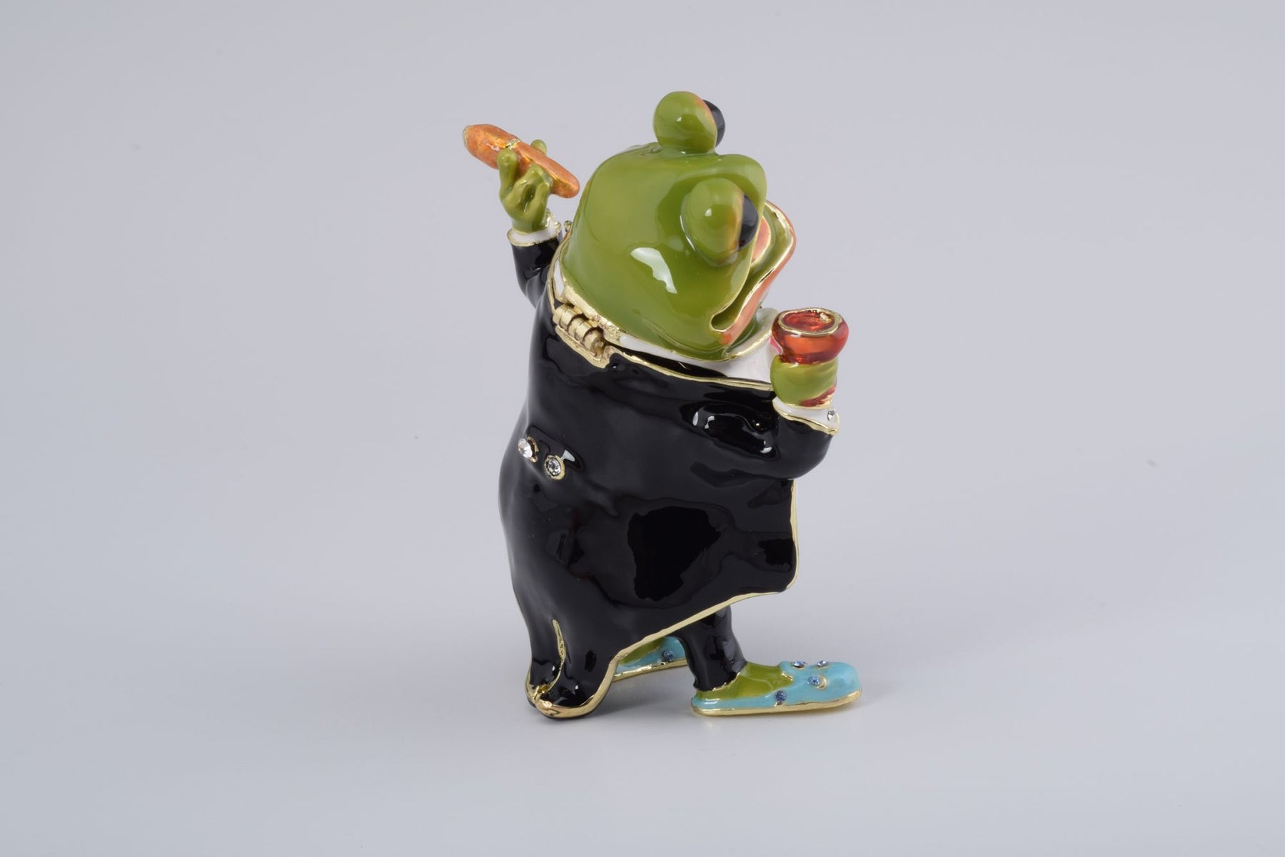 Keren Kopal Business Frog Holding a Cigar