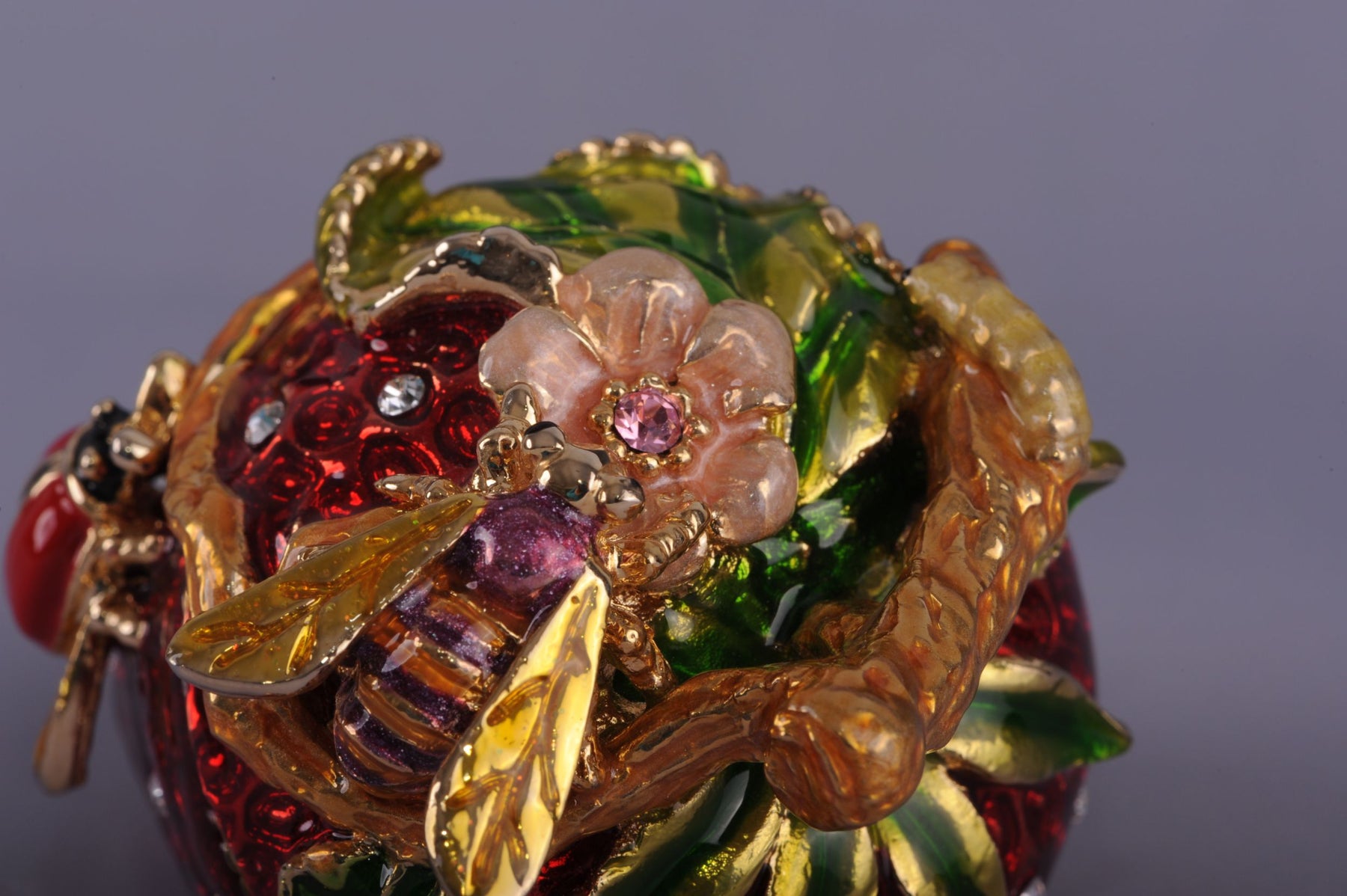 Keren Kopal Bee on a Red Strawberry