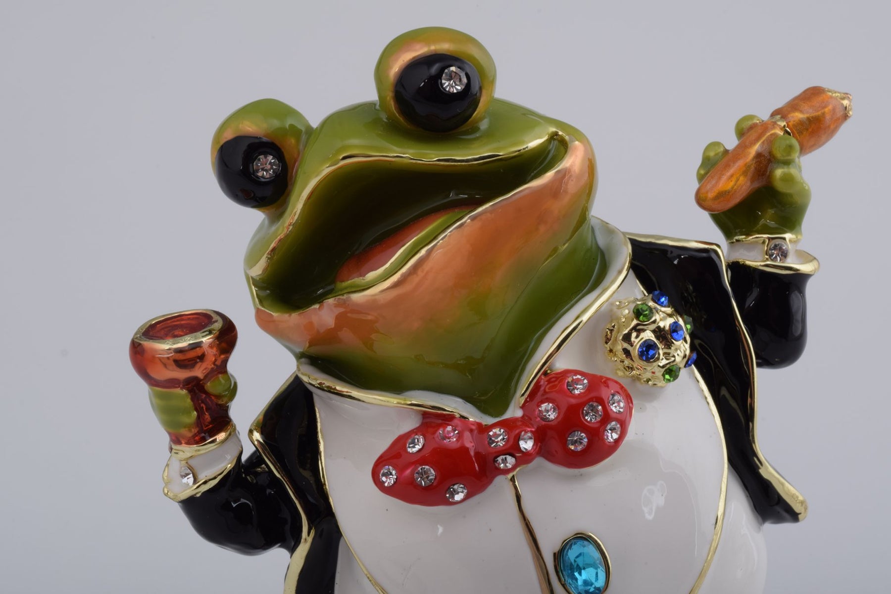 Keren Kopal Business Frog Holding a Cigar
