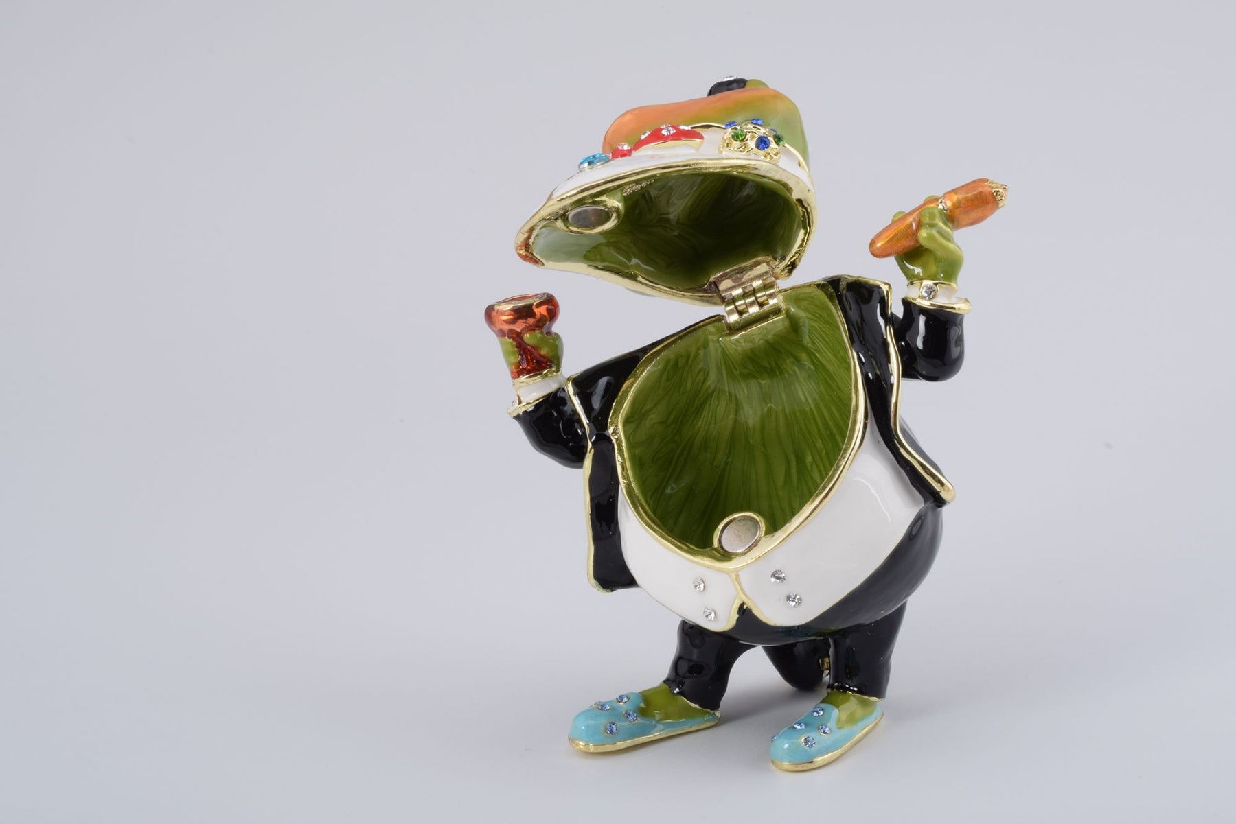Keren Kopal Business Frog Holding a Cigar