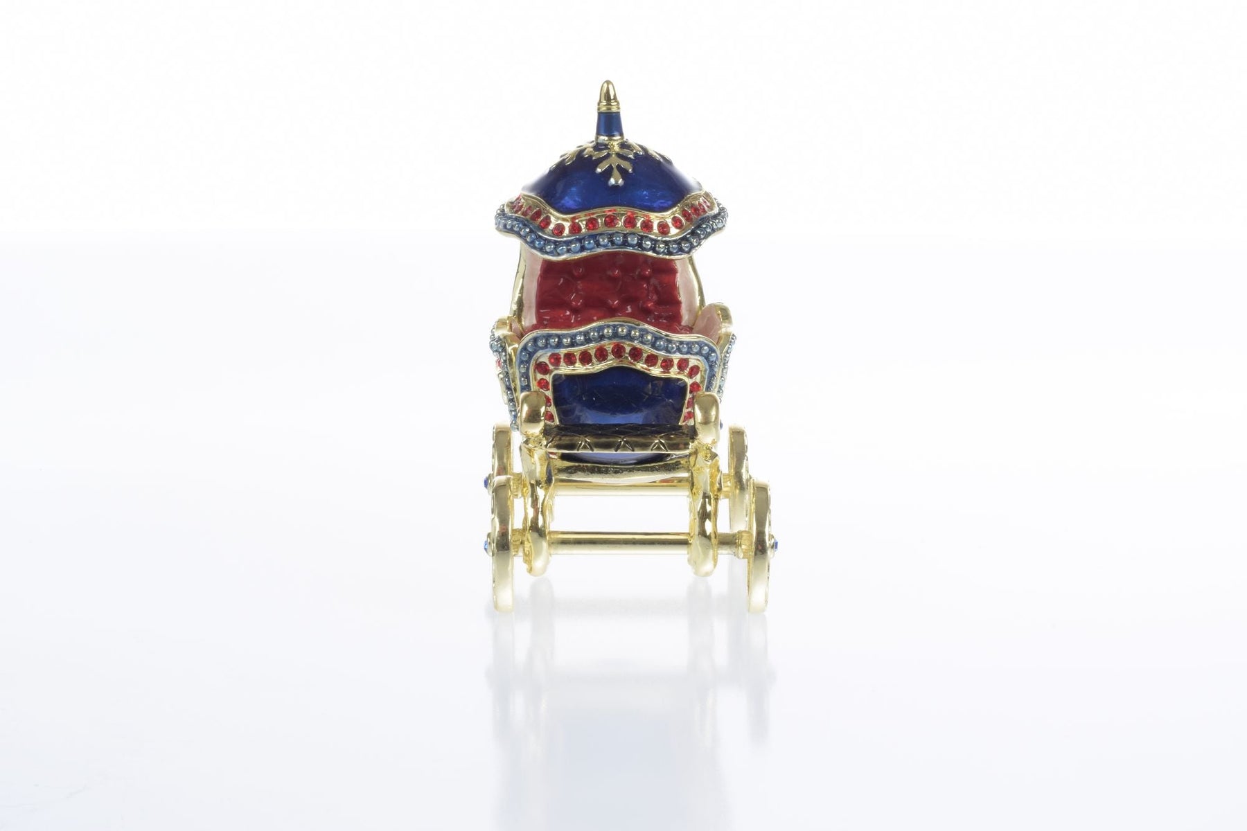 Keren Kopal Limited Edition 1 of 250 Blue Faberge Royal Carriage Trinket Box