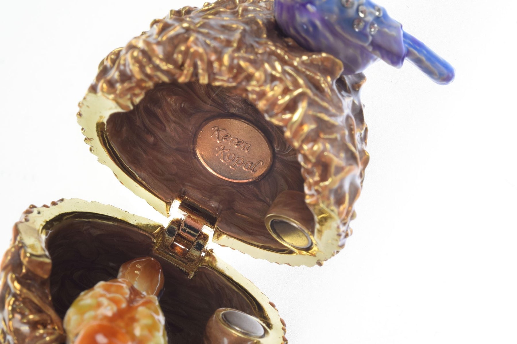 Keren Kopal Two love Birds in a nest Trinket Box