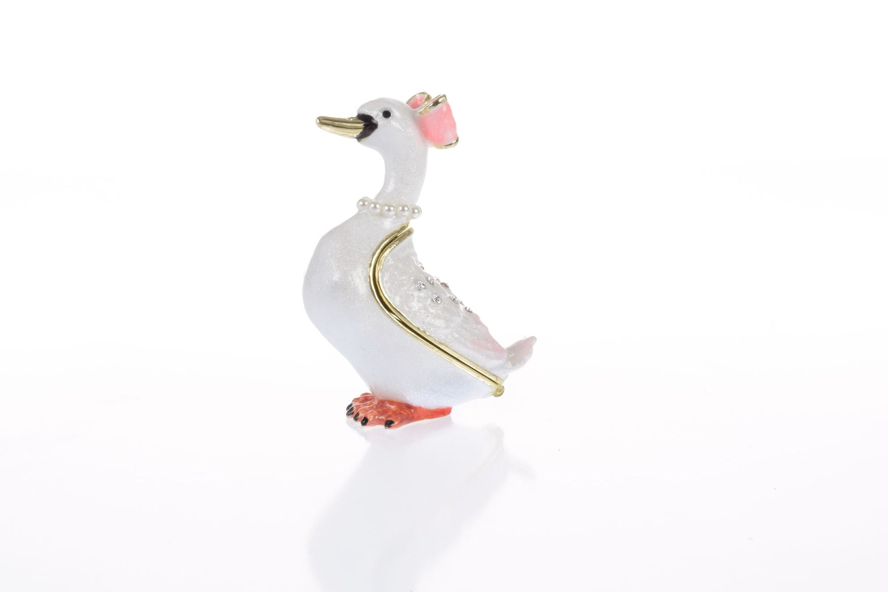 Keren Kopal White Goose Trinket Box