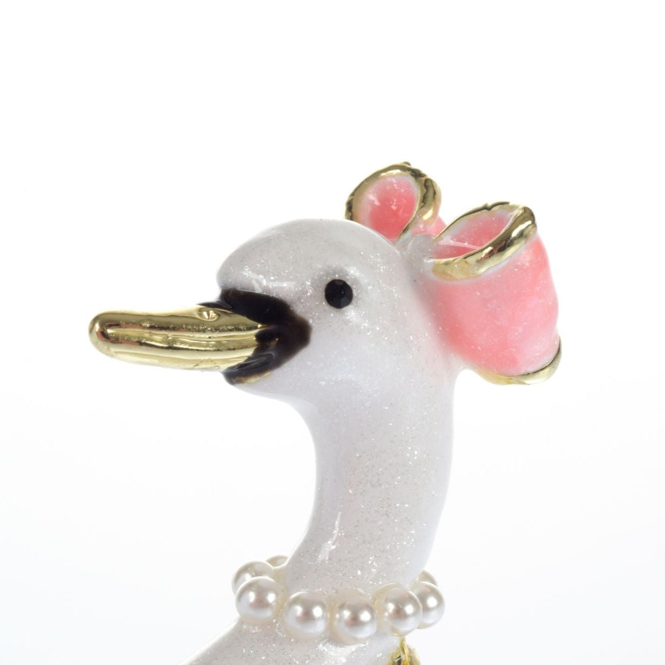 Keren Kopal White Goose Trinket Box